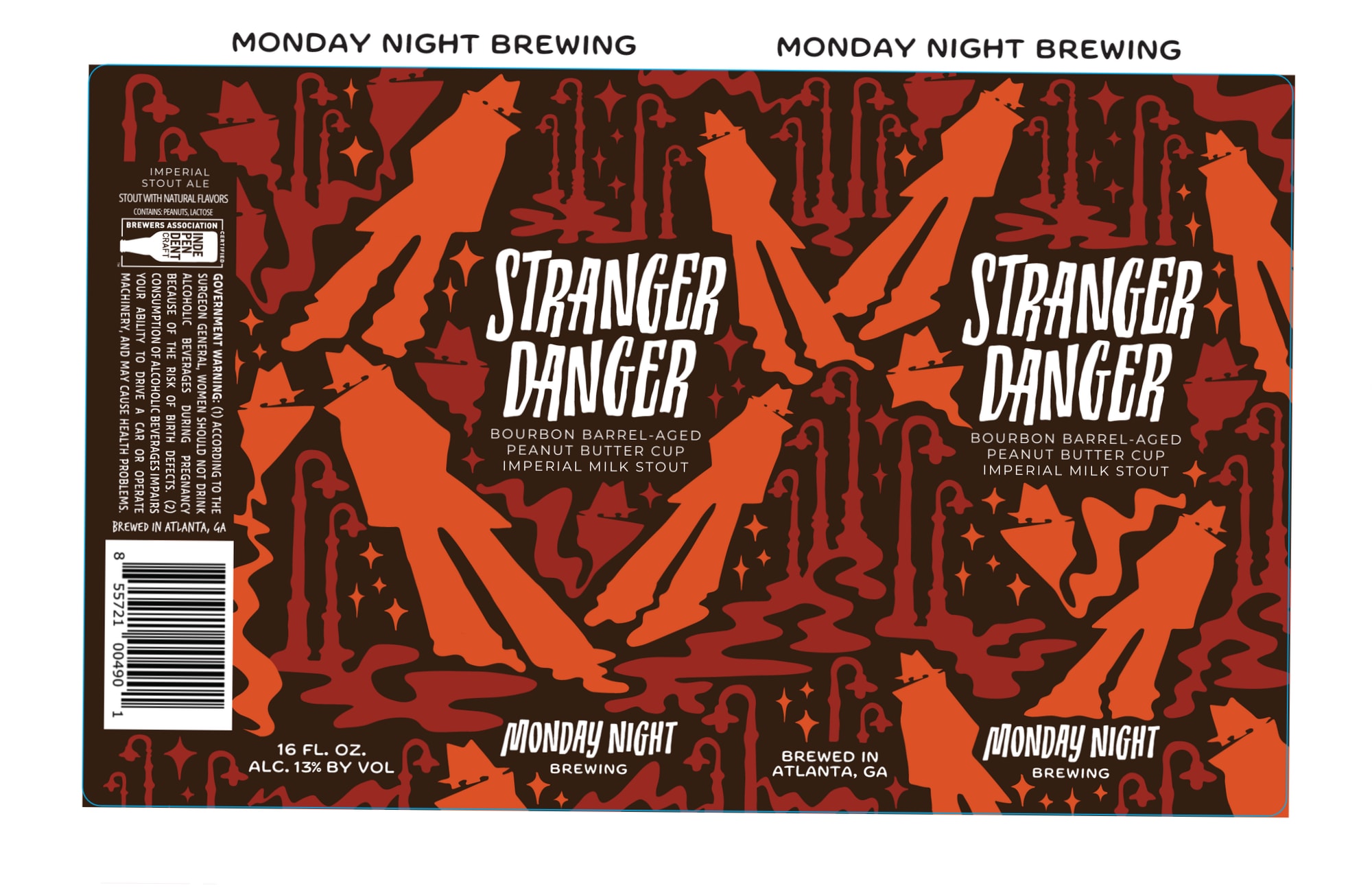 Stranger Danger by Monday Night Brewing - beer label