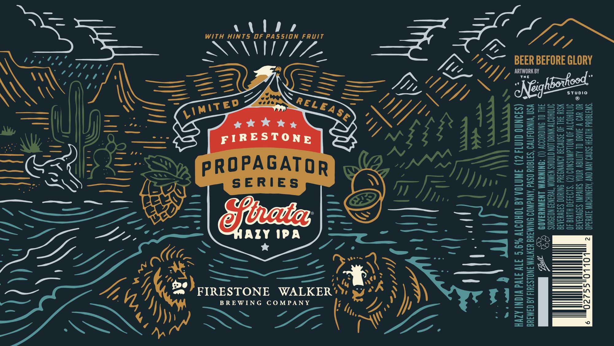 Strata Hazy IPA by Firestone Walker Brewing Company - beer label