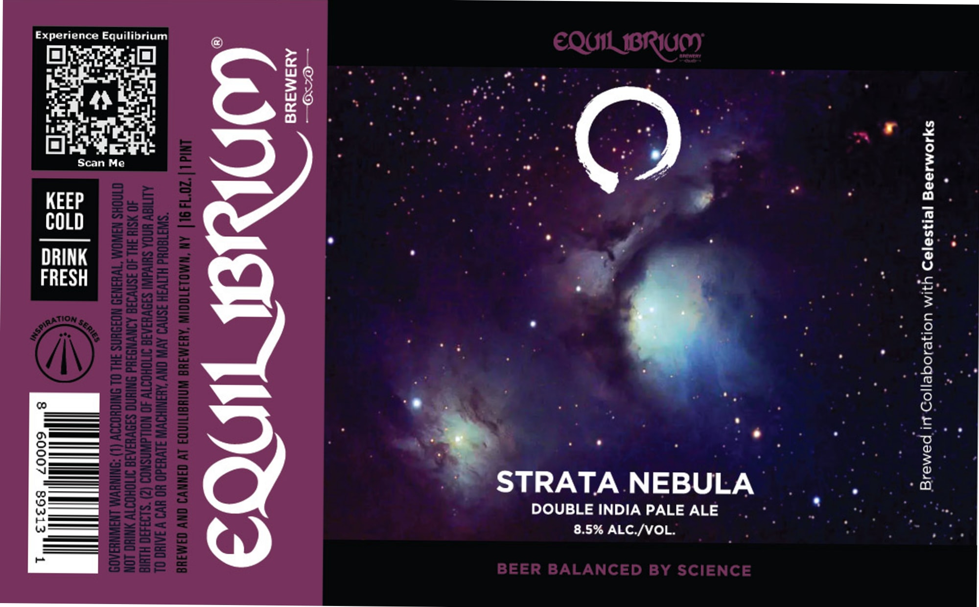 Strata Nebula by Equilibrium Brewery - beer label