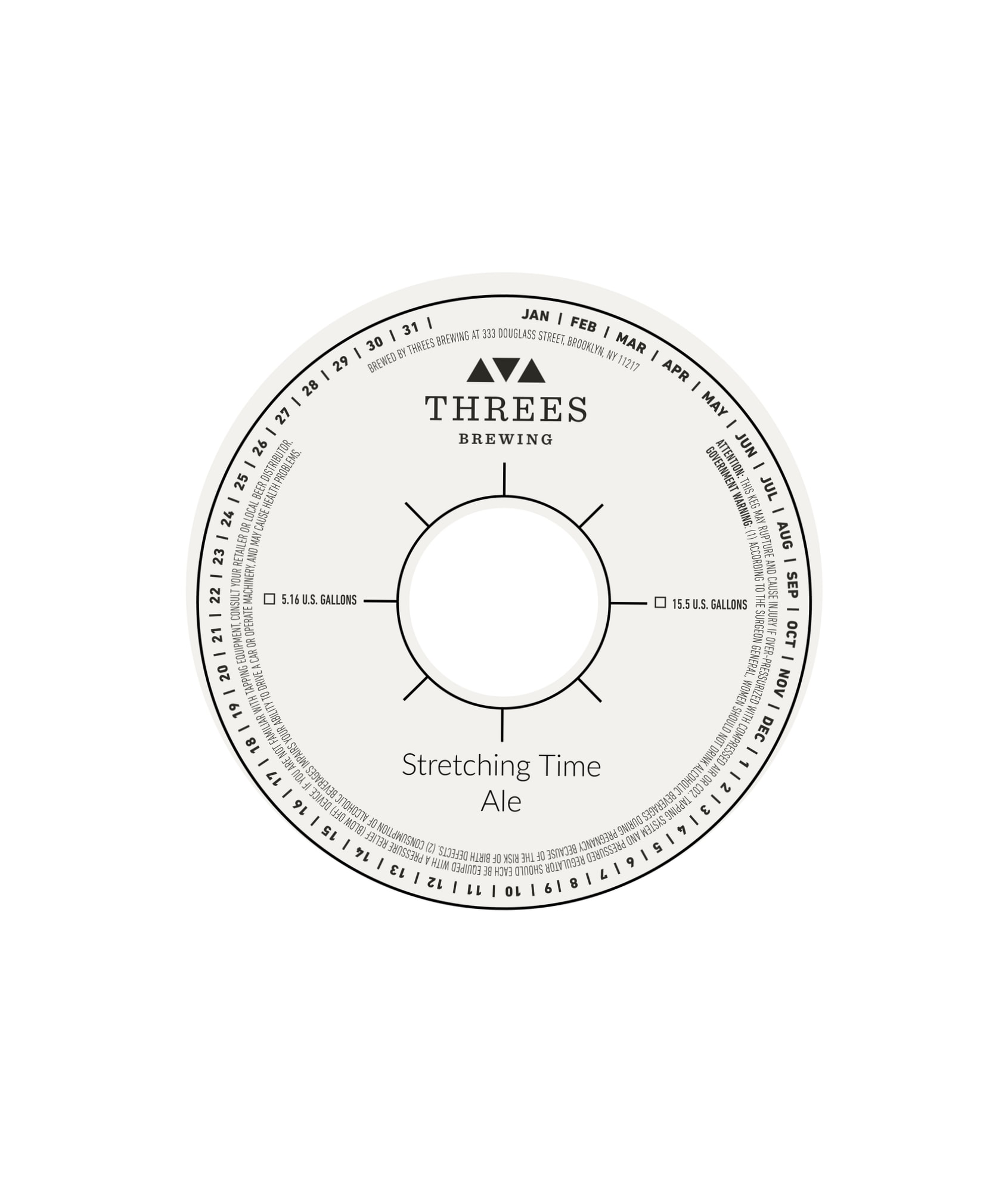 Stretching Time Ale by Three Brewing - beer label