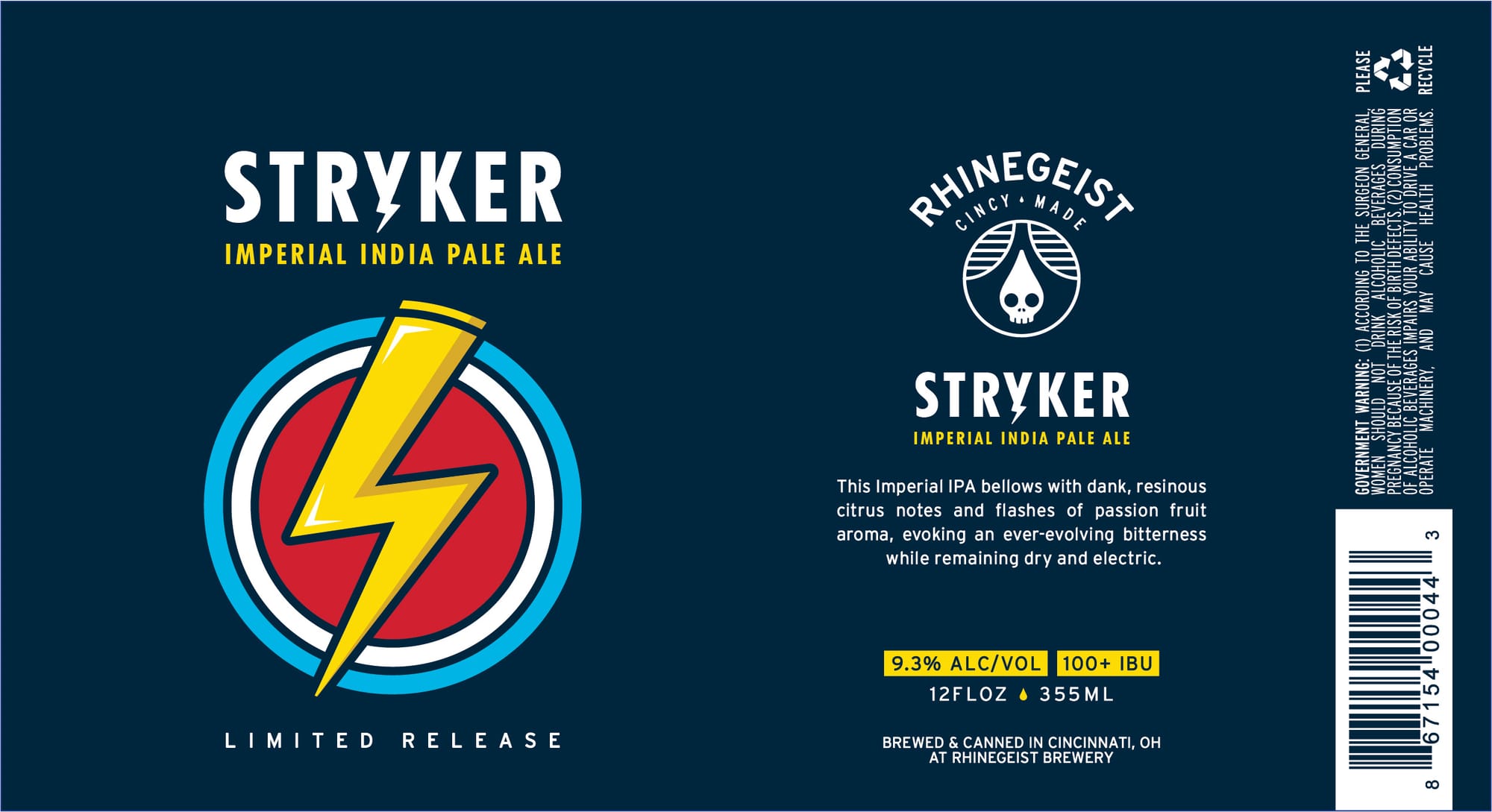 Stryker by Rhinegeist Brewery - beer label
