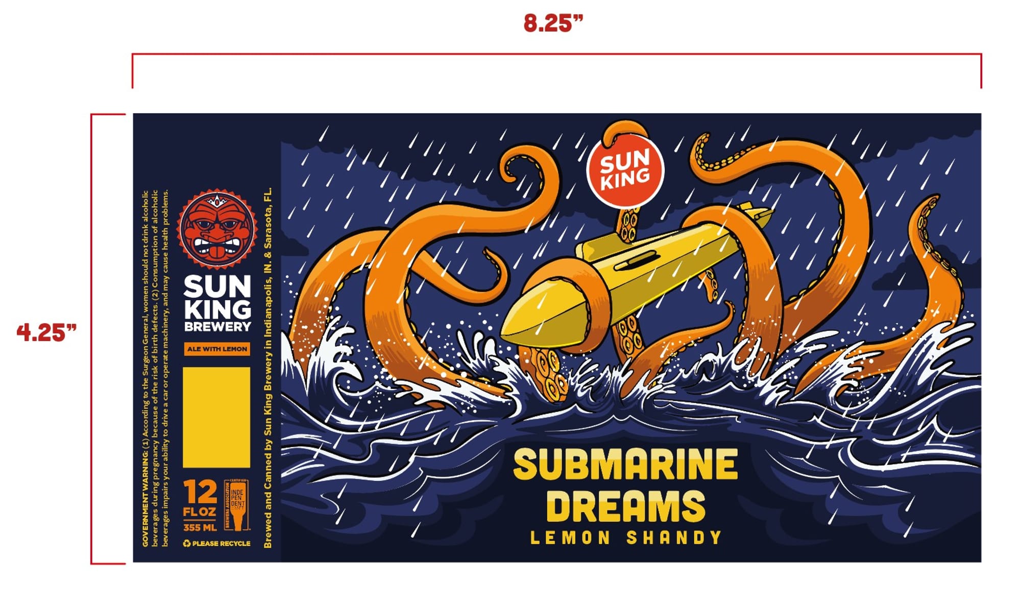 Submarine Dreams by Sun King Brewery - beer label