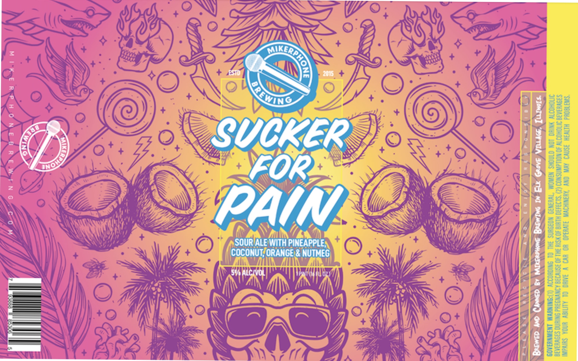 Sucker for Pain by Mikerphone Brewing - beer label