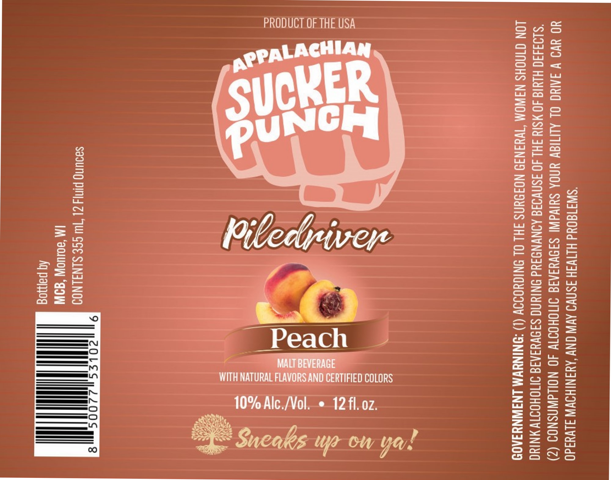 Sucker Punch Piledriver by Appalachian - beer label
