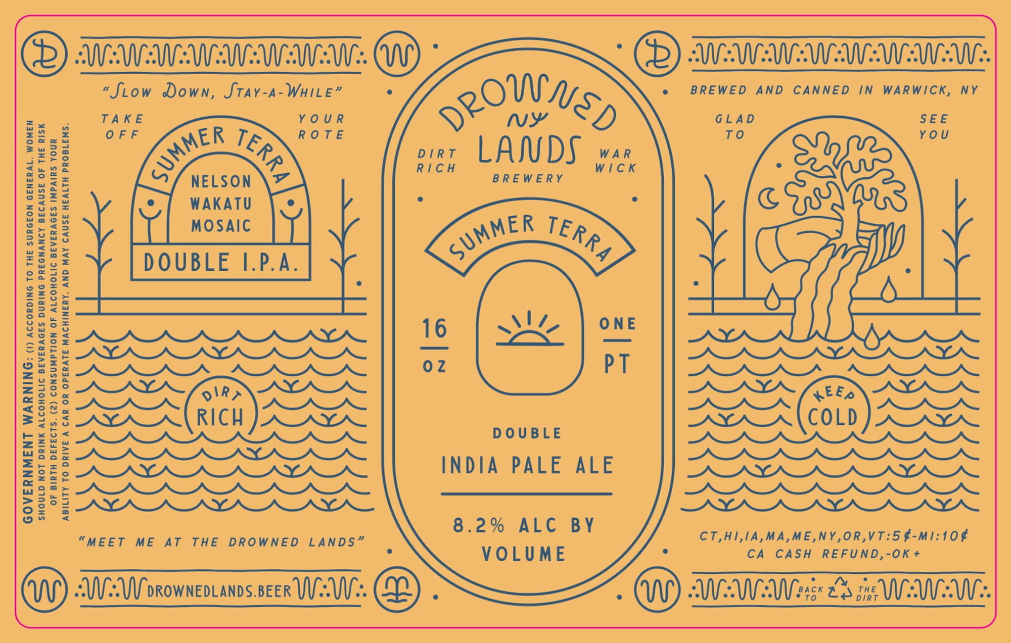 Summer Terra by Drowned Lands Brewery - beer label
