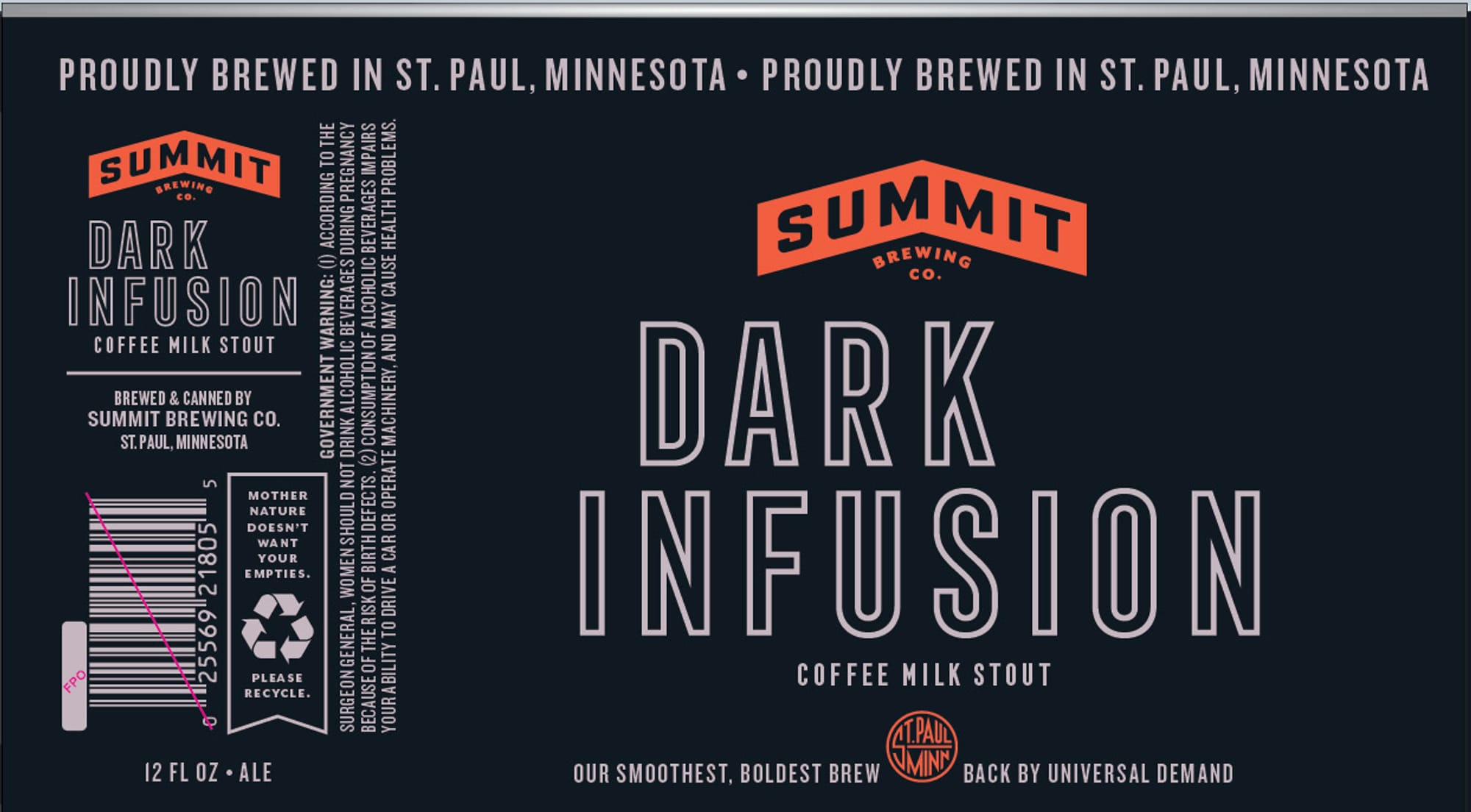 Dark Infusion by Summit Brewing Co. - beer label