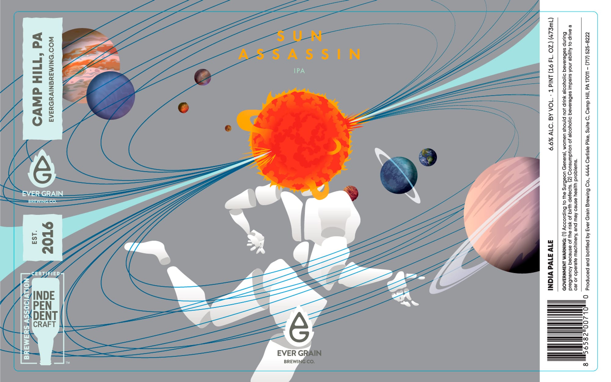 Sun Assassin by Ever Grain Brewing Co. - beer label
