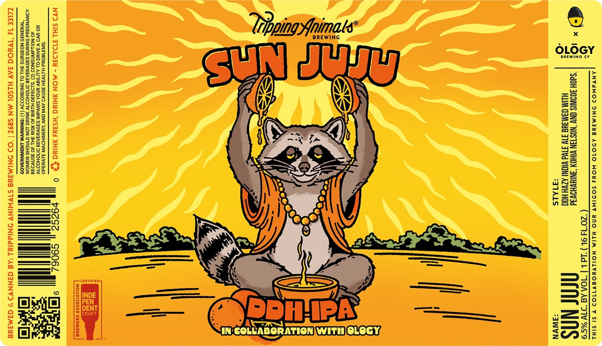 Sun JuJu by Tripping Animals Brewing - beer label