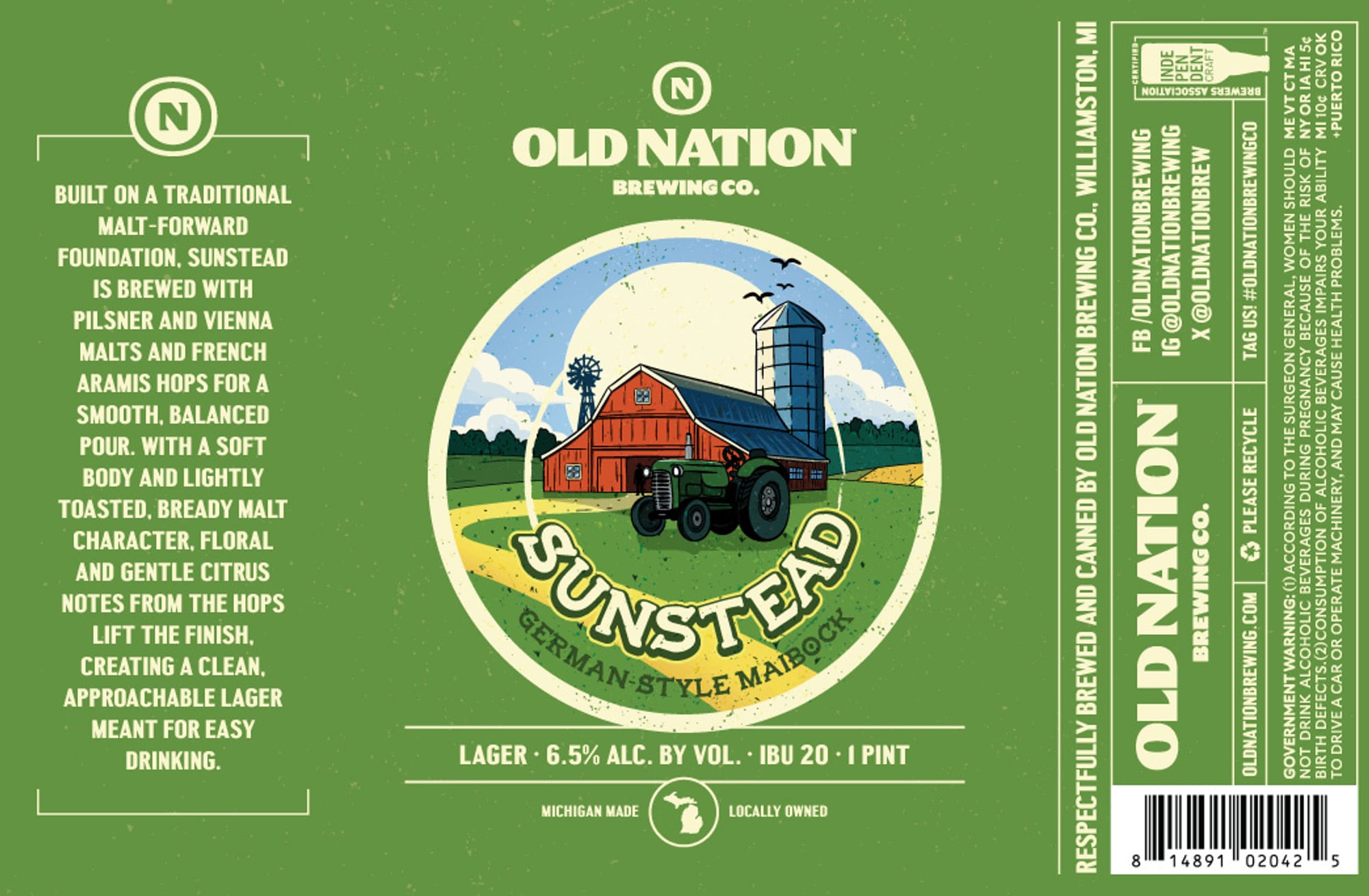 Sunstead by Old Nation Brewing Co. - beer label