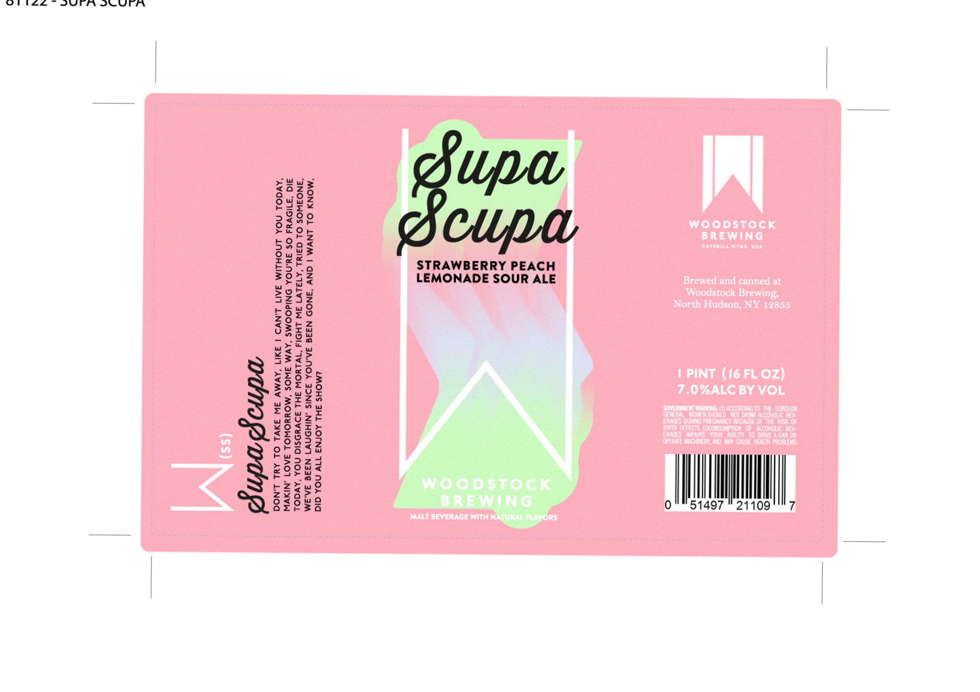 Supa Scupa by Woodstock Brewing - beer label