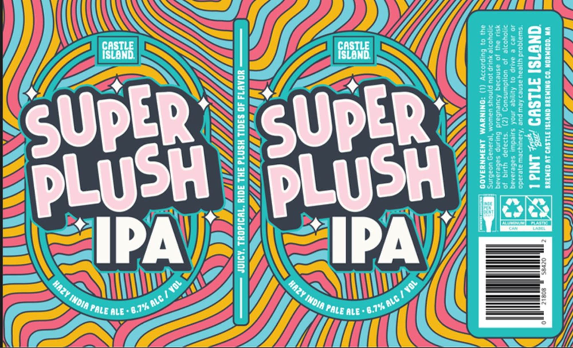 Super Plush IPA by Castle Island Brewing - beer label