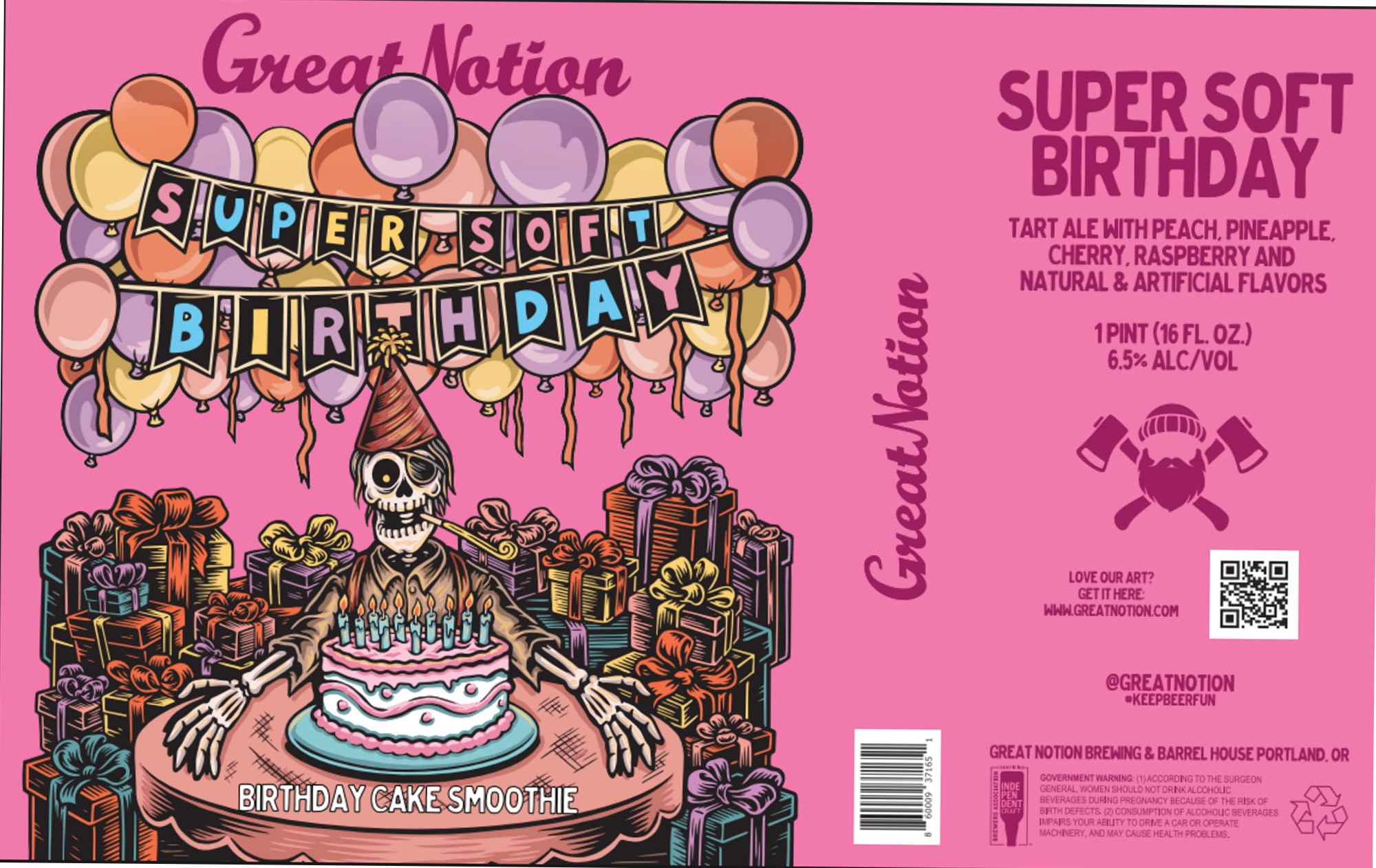 Super Soft Birthday by Great Notion Brewing - beer label
