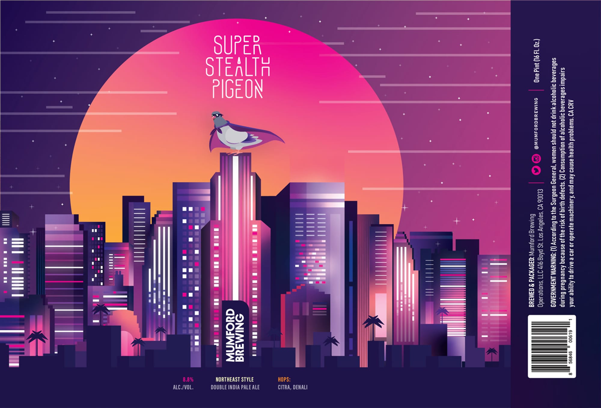 Super Stealth Pigeon by Mumford Brewing - beer label