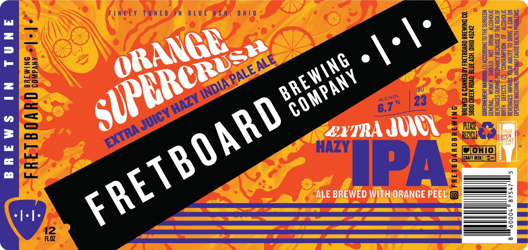 Supercrush by Fretboard Brewing Company - beer label