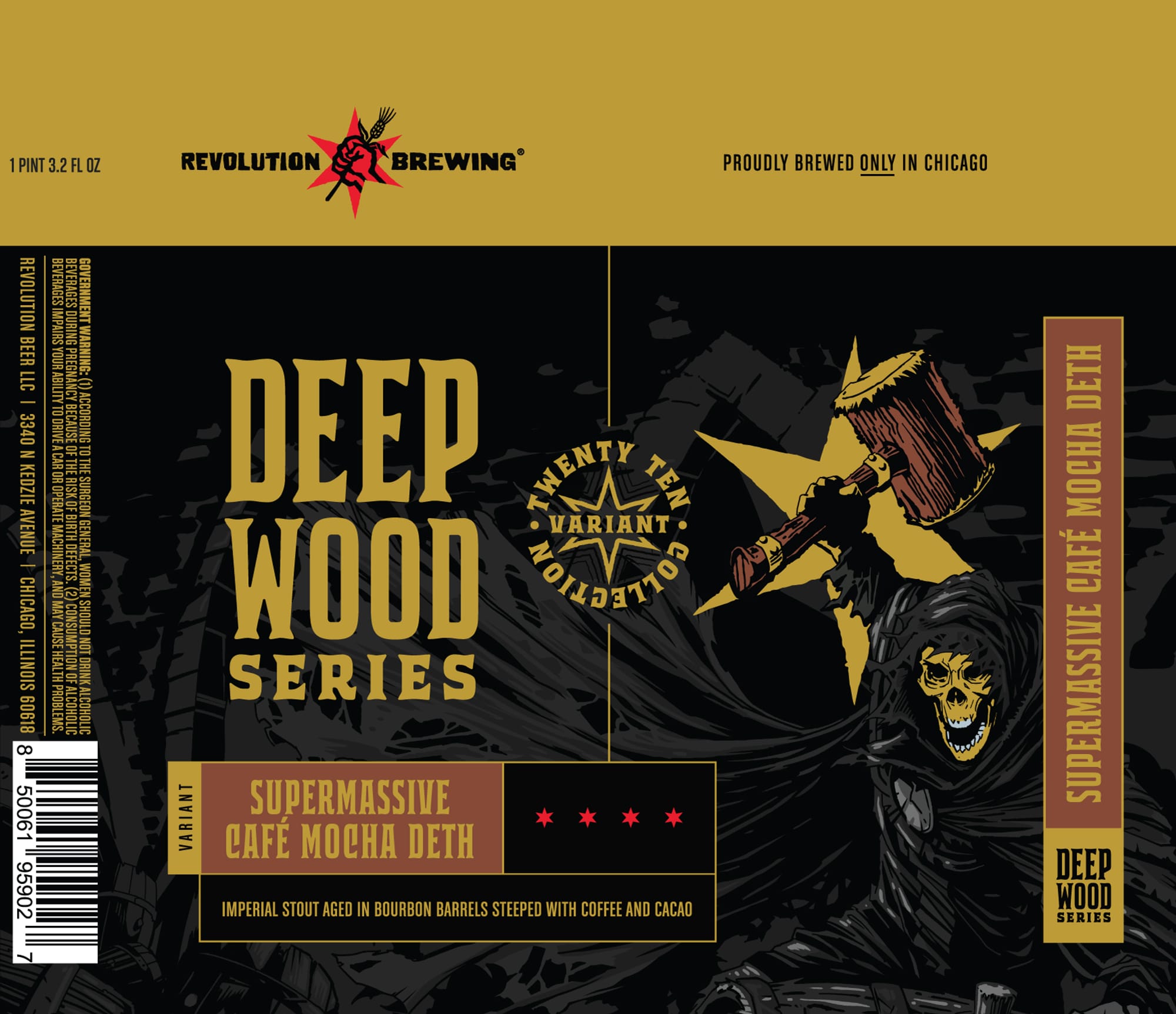 Supermassive Café Mocha Deth by Revolution Brewing - beer label