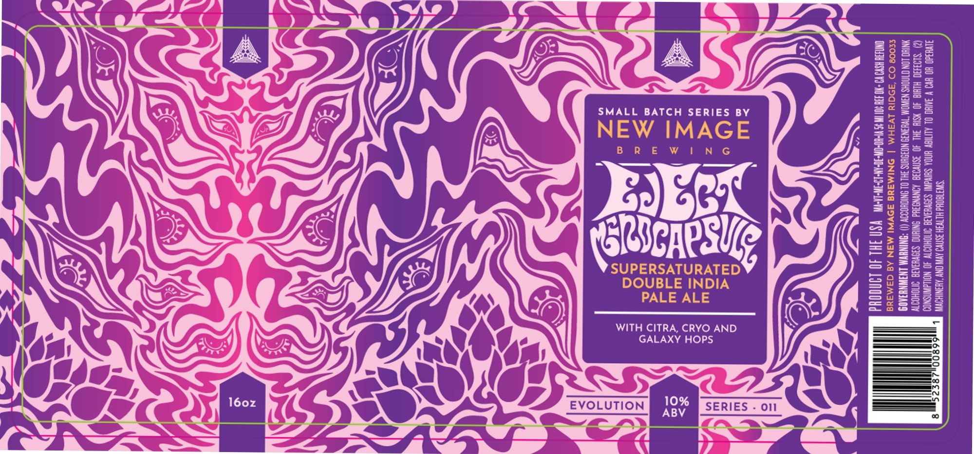 Supersaturated Double India Pale Ale by New Image Brewing - beer label
