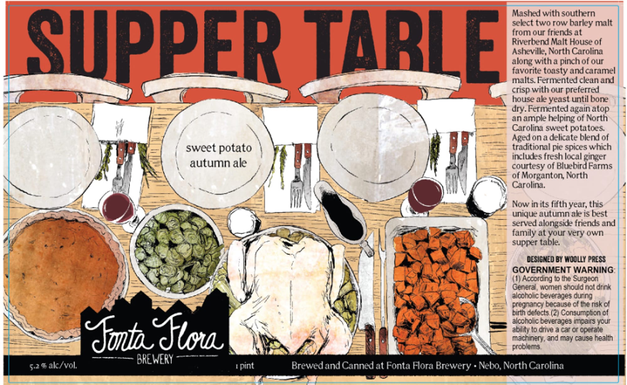 Supper Table by Fonta Flora Brewery - beer label