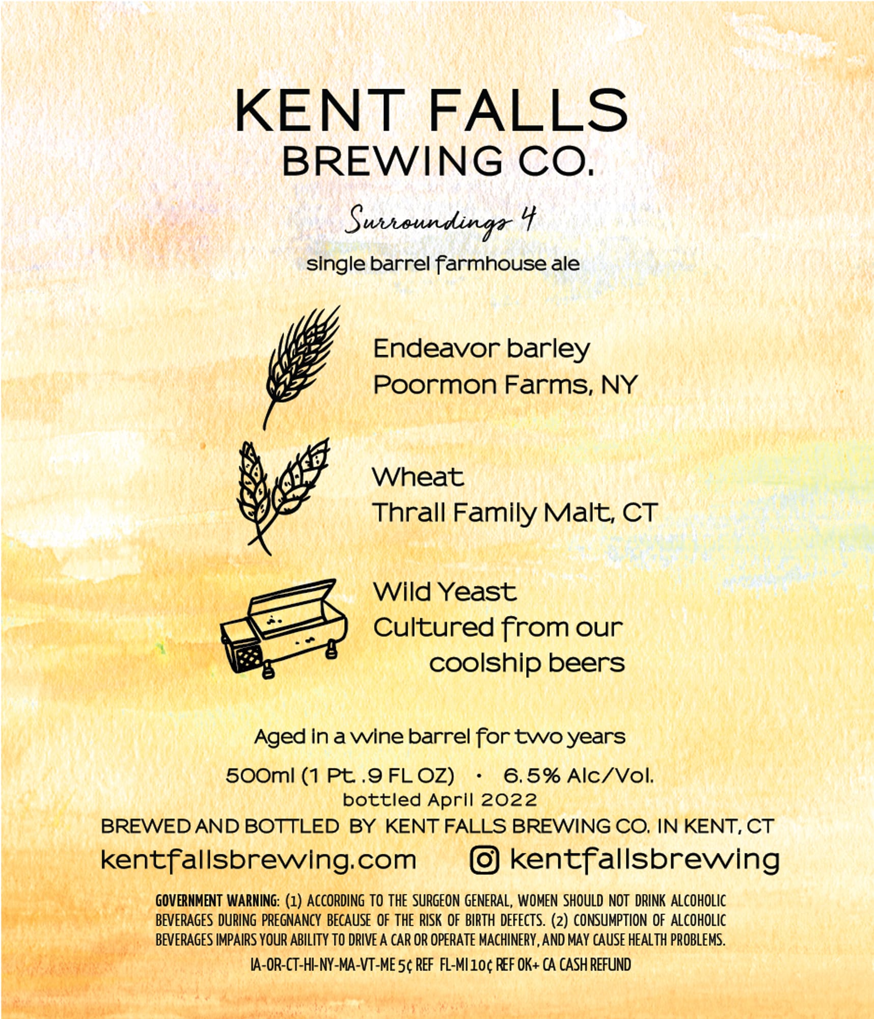 Surroundings 4 by Kent Falls Brewing Co. - beer label