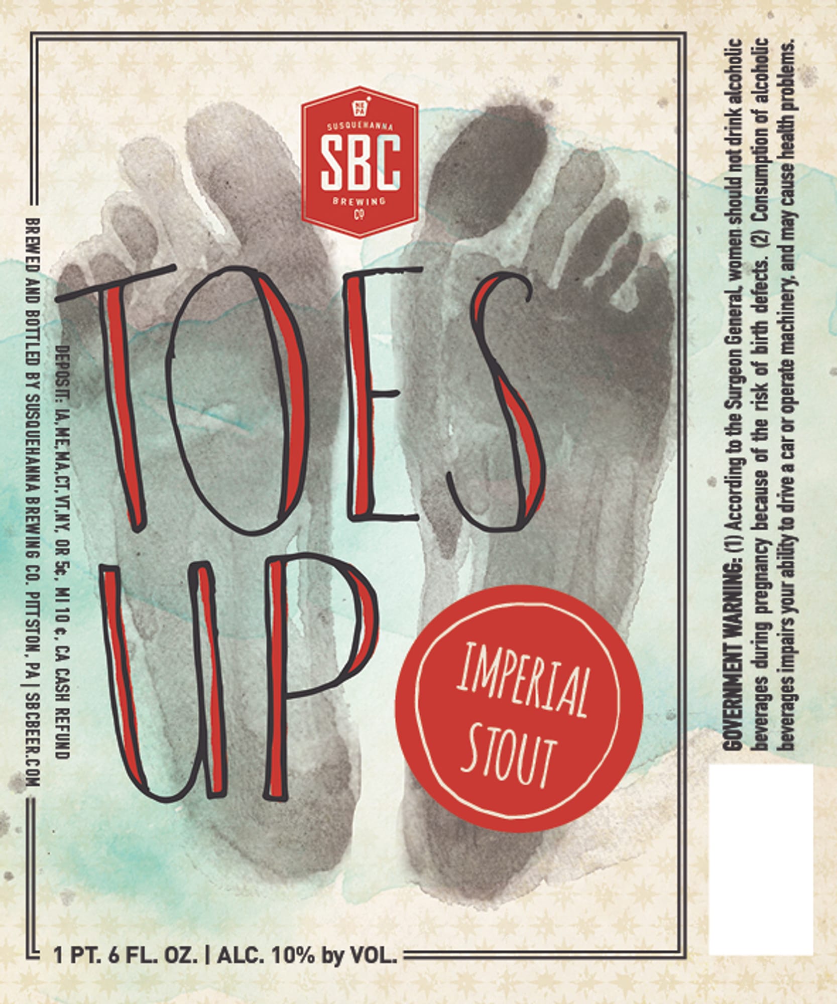 Töp Up by Susquehanna Brewing Co. - beer label