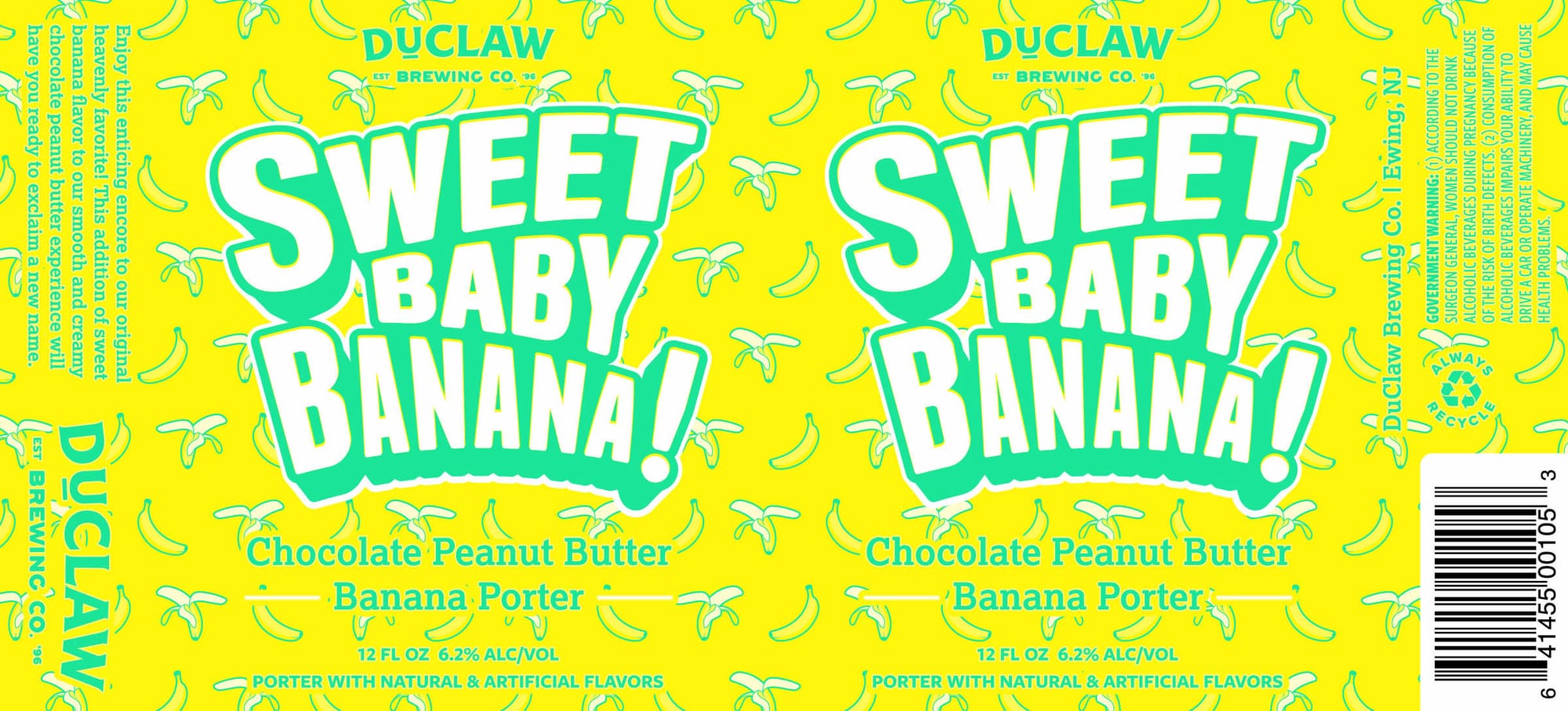 Sweet Baby Banana by DucLaw Brewing Co. - beer label