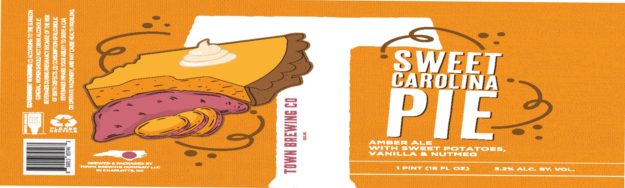 Sweet Carolina Pie by Town Brewing Co. - beer label