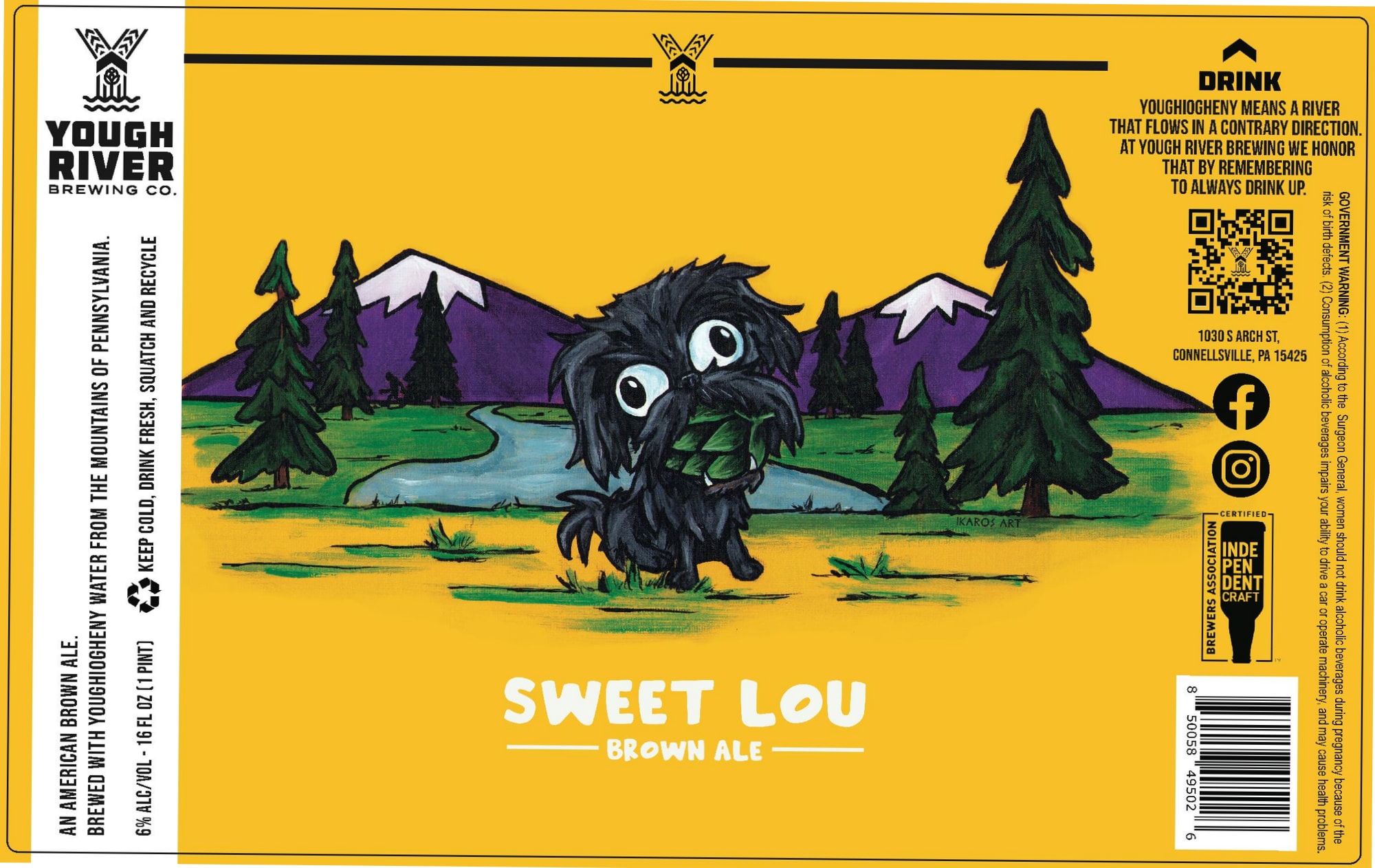 Sweet Lou by Yough River Brewing Co. - beer label