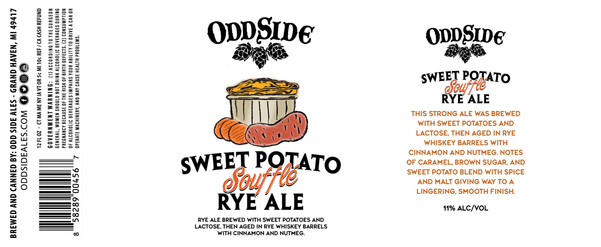Sweet Potato Soufflé Rye Ale by OppSide Brewing Company - beer label