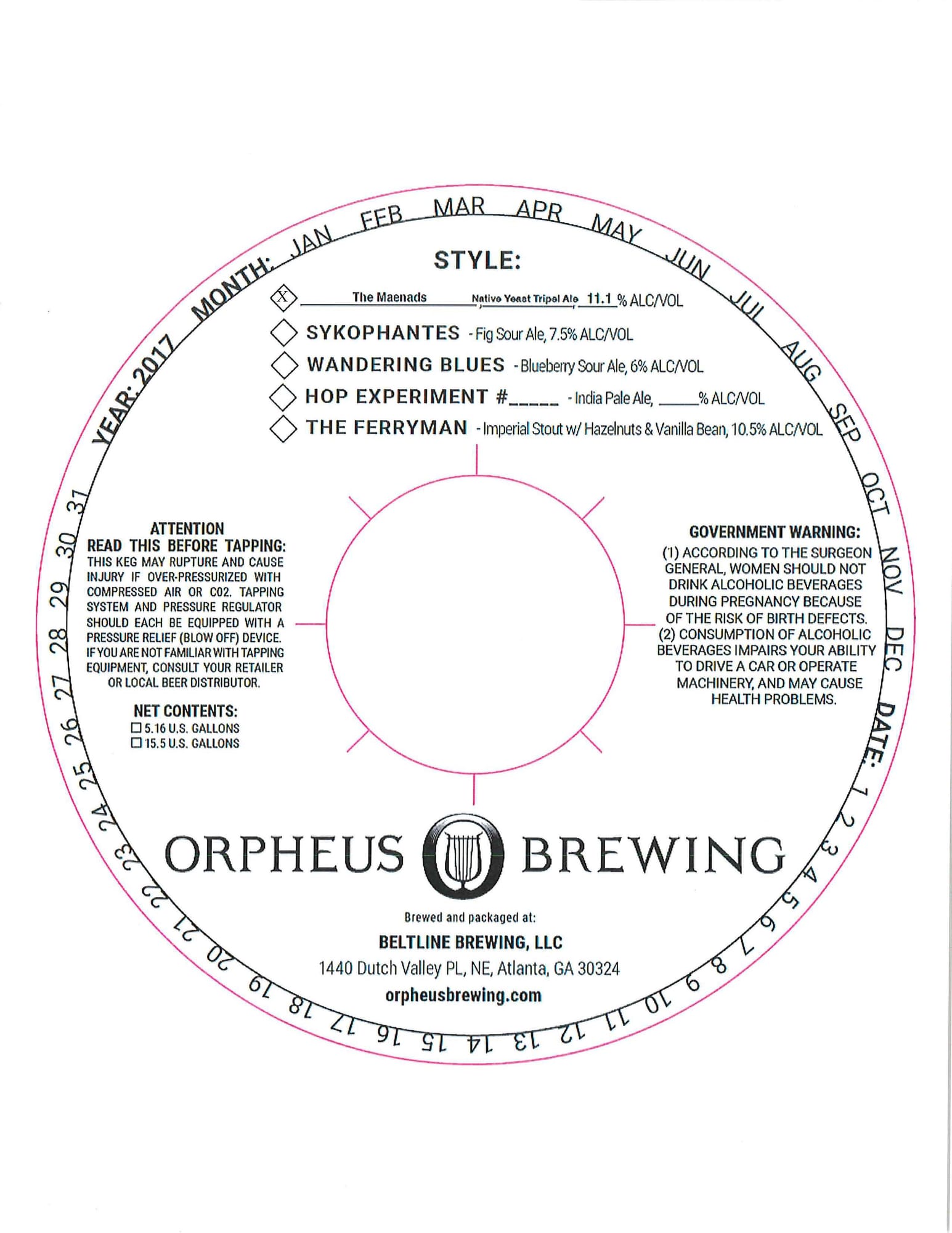Sykophantes Wandering Blues by Orpheus Brewing - beer label
