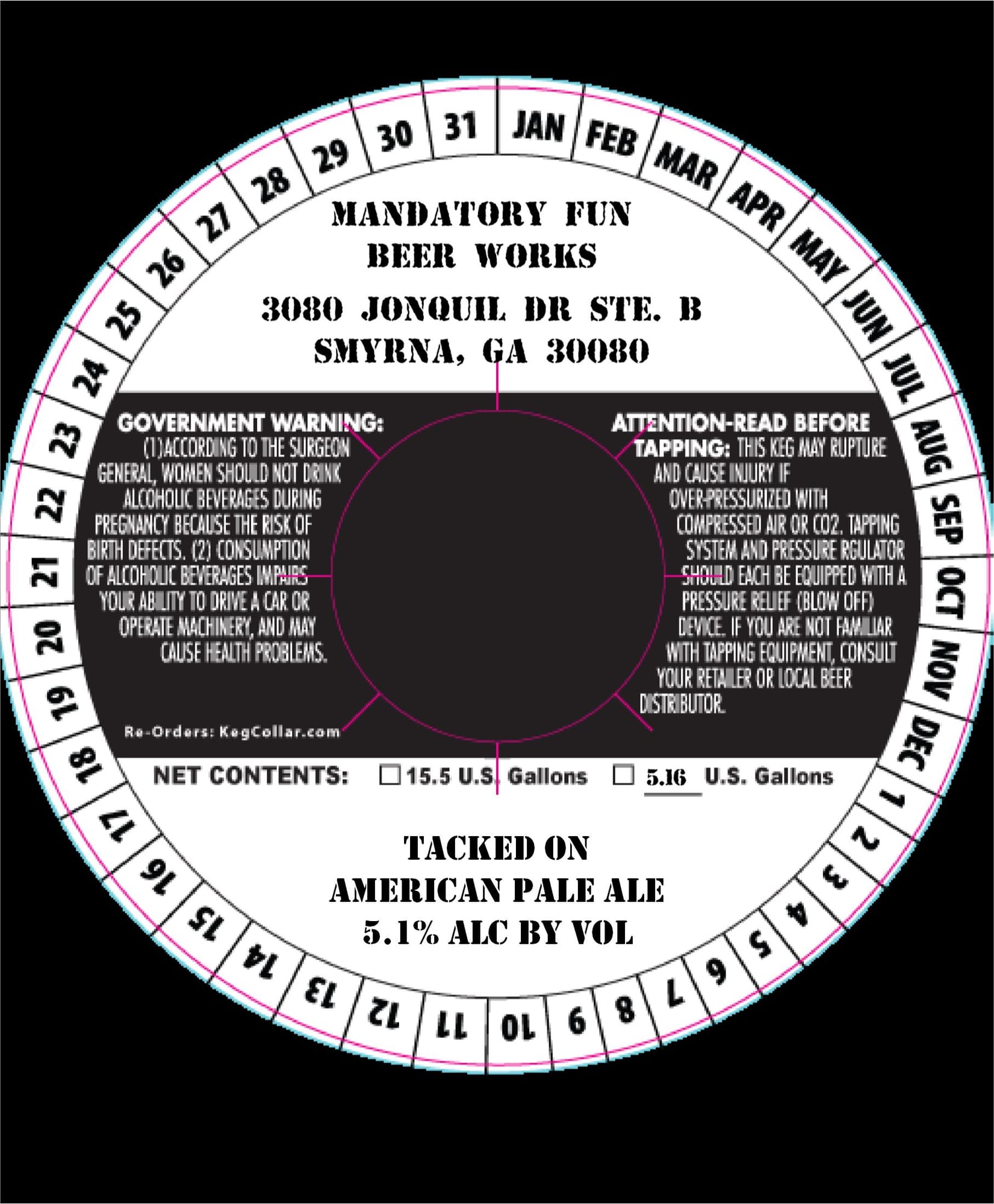 Tacked On by Mandatory Fun Beer Works - beer label