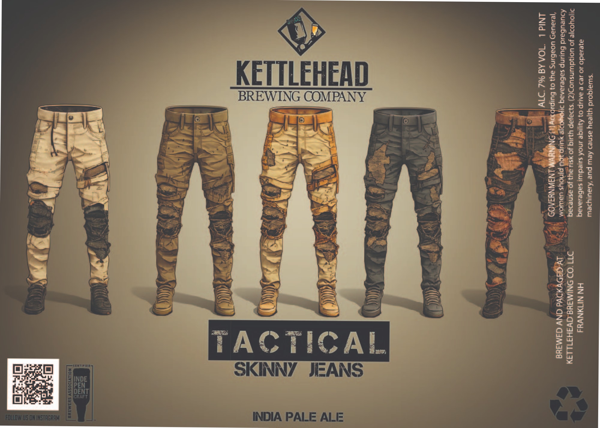 Tactical India Pale Ale by Kettlehead Brewing Company - beer label
