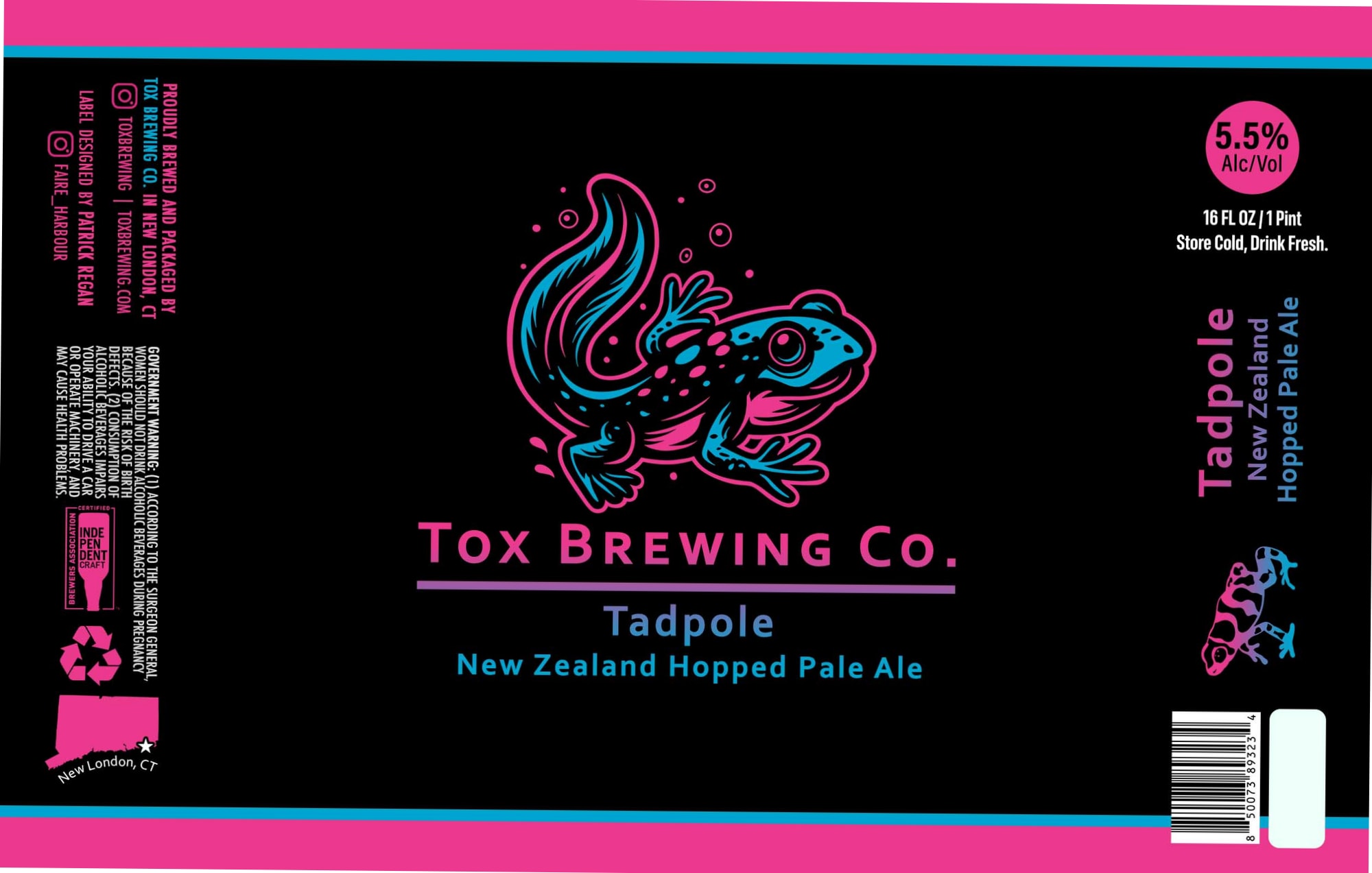 Tadpole by Tox Brewing Co. - beer label