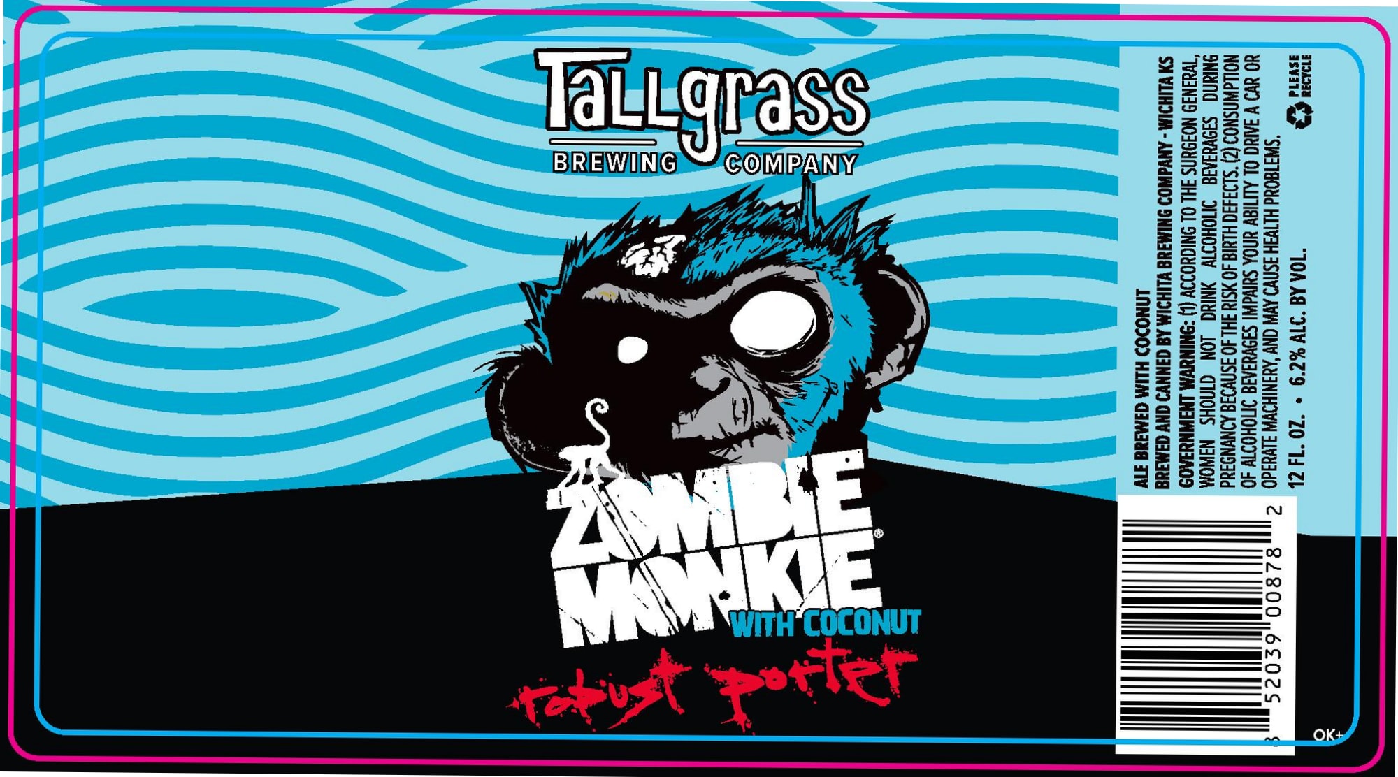 Zombie Monkie by Tallgrass Brewing Company - beer label
