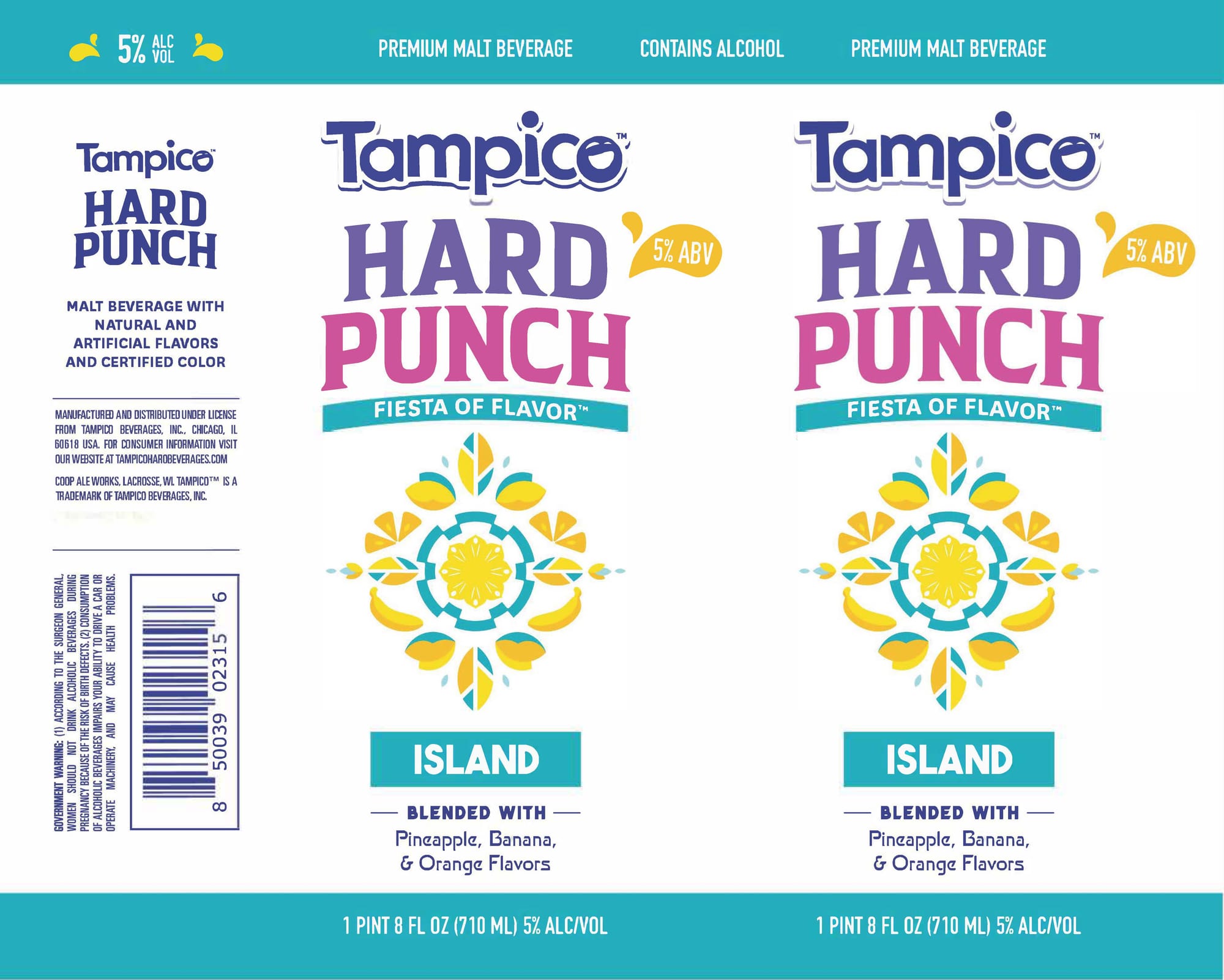 Tampico Hard Punch by Tampico Beverages, Inc. - beer label