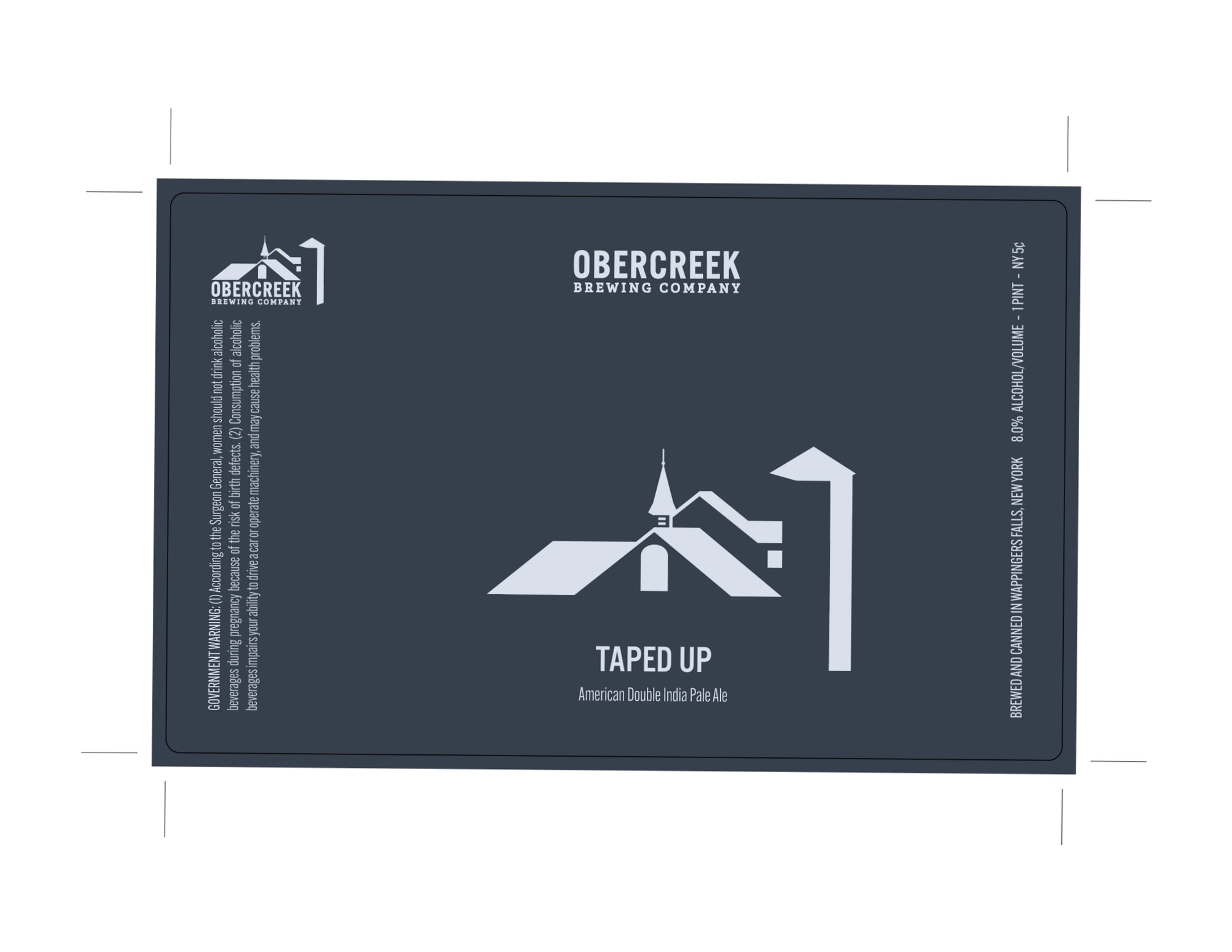 Taped Up by Obercreek Brewing Company - beer label
