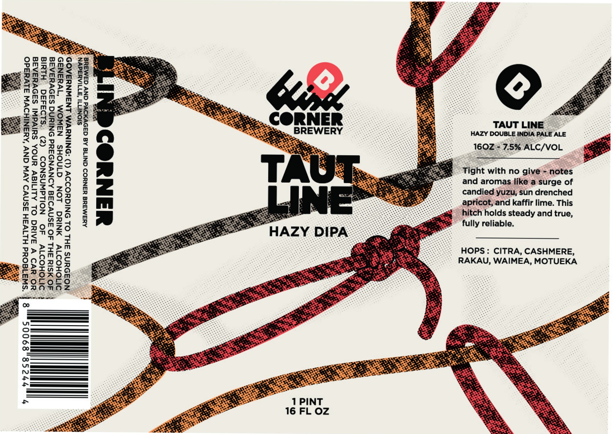 Taut Line by Blind Corner Brewery - beer label