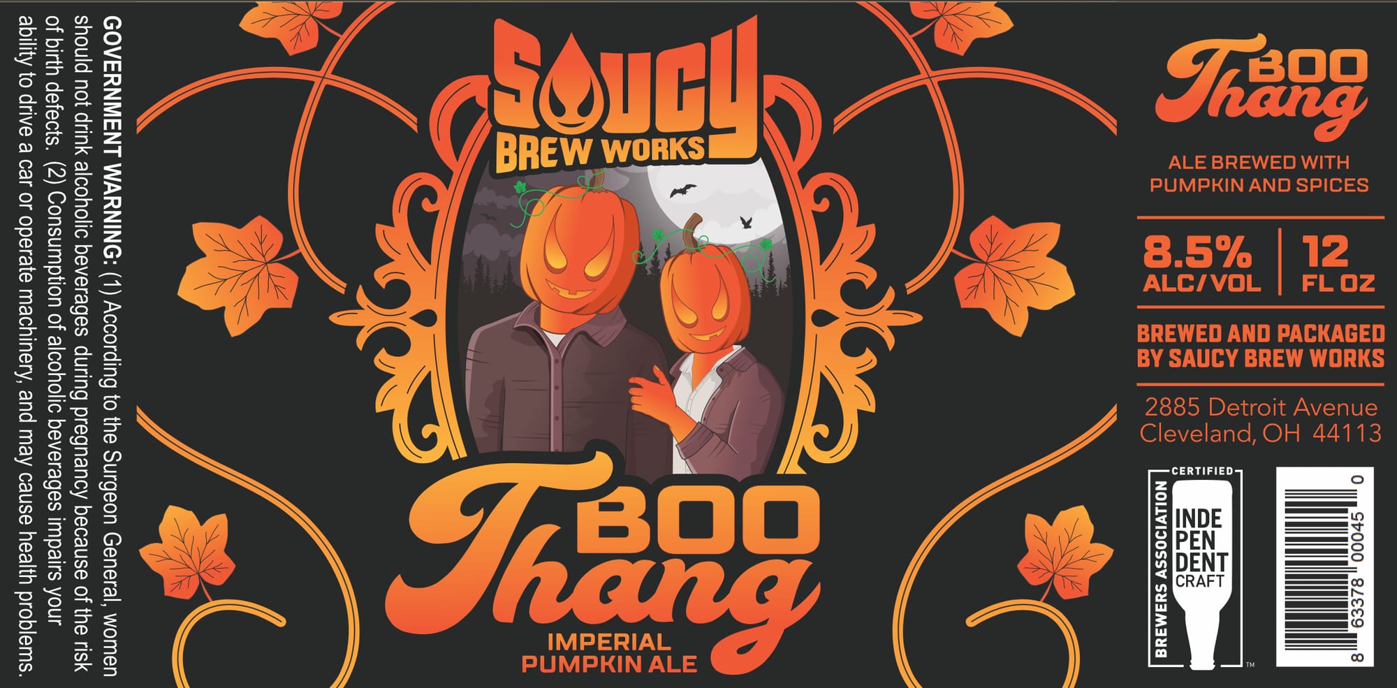 Tboo Thang by Saucy Brew Works - beer label