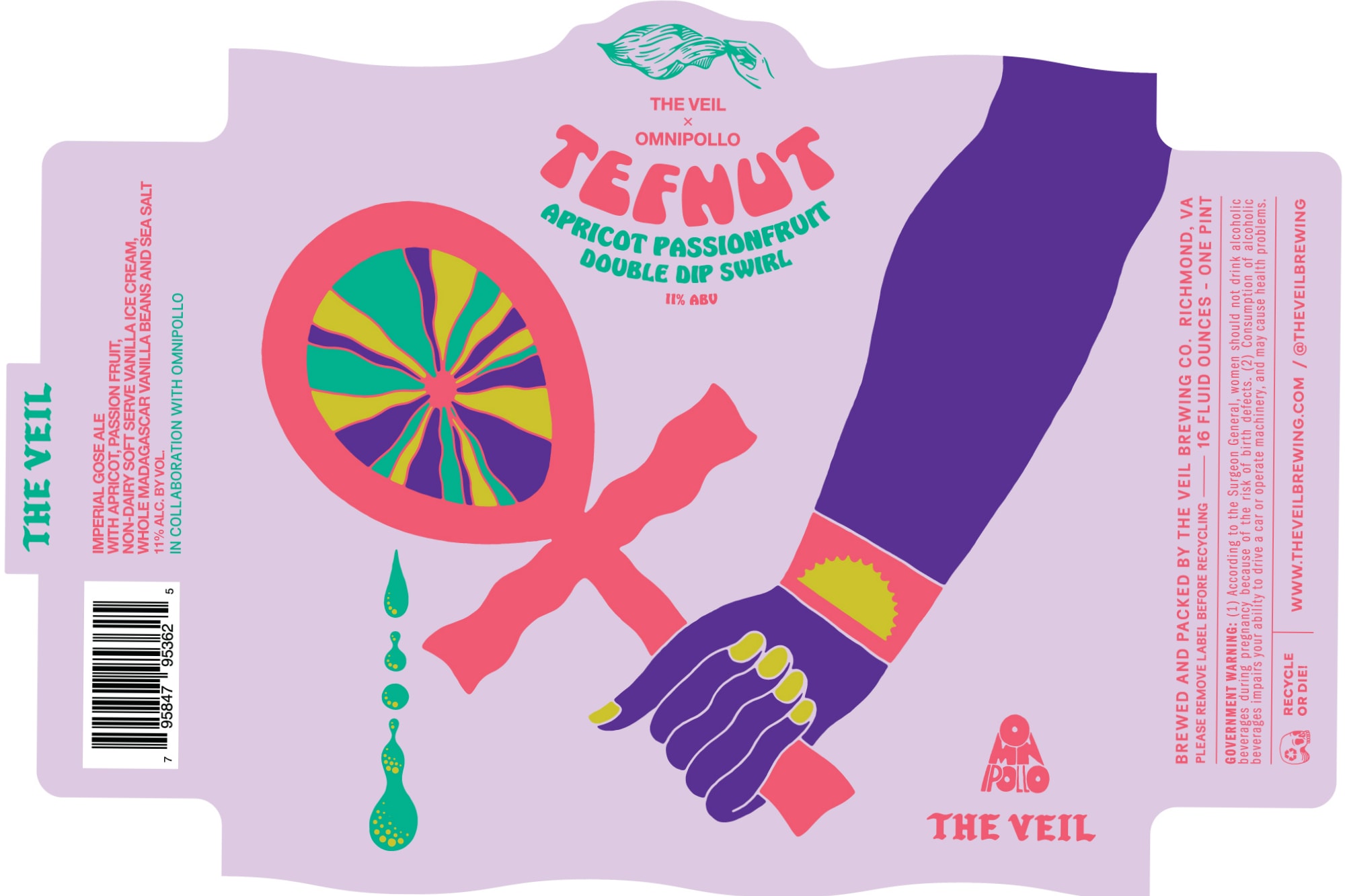 Tefnut by The Veil Brewing - beer label