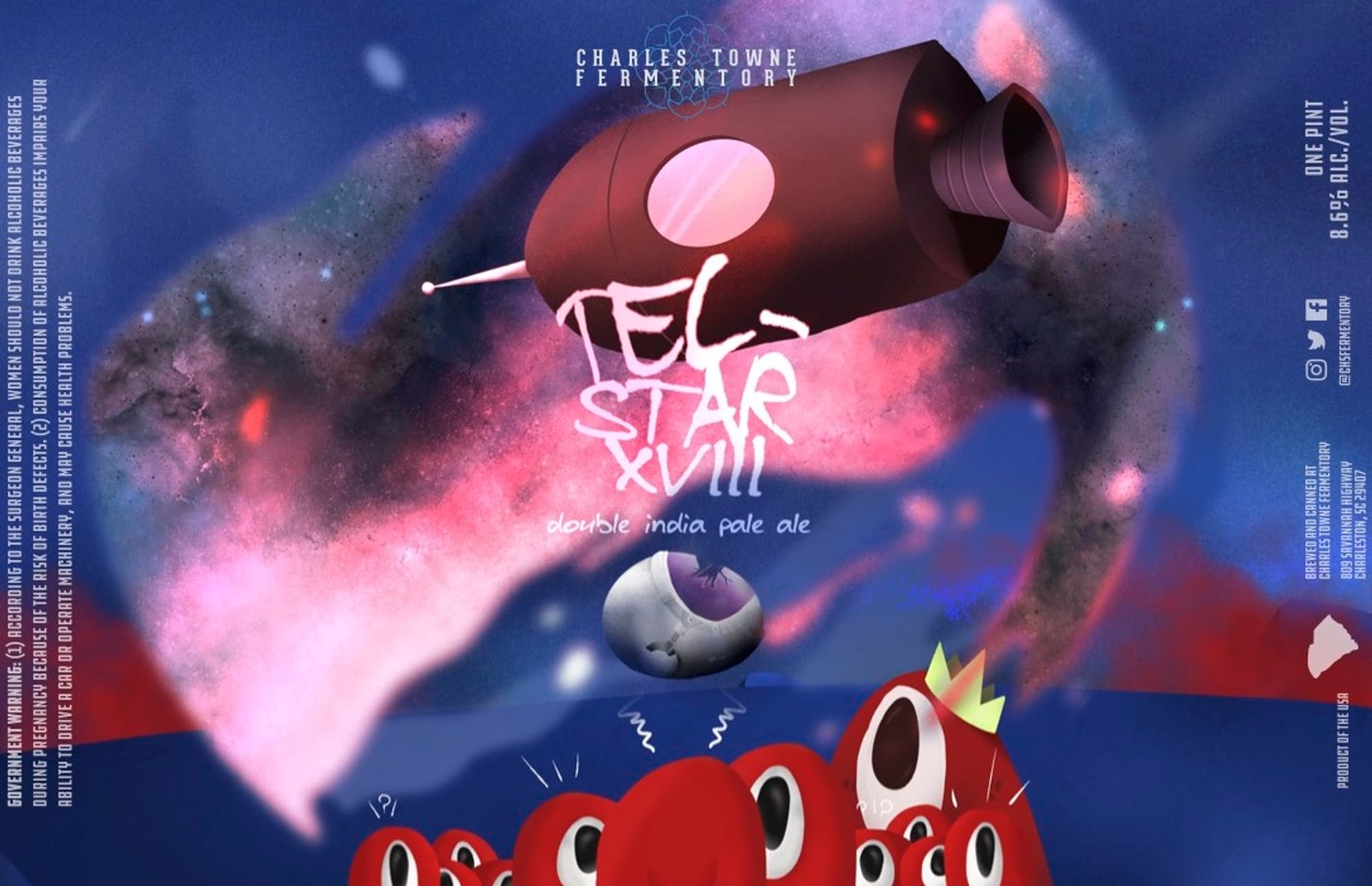 Telstar XVIII by Charles Towne Fermentory - beer label