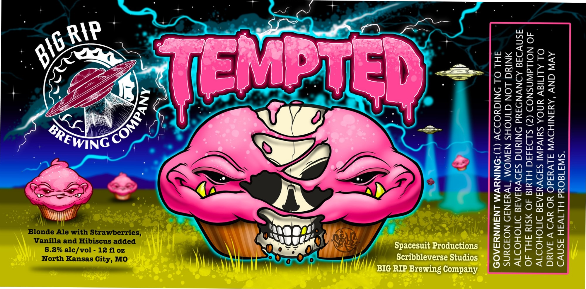 Tempted by Big Rip Brewing Company - beer label