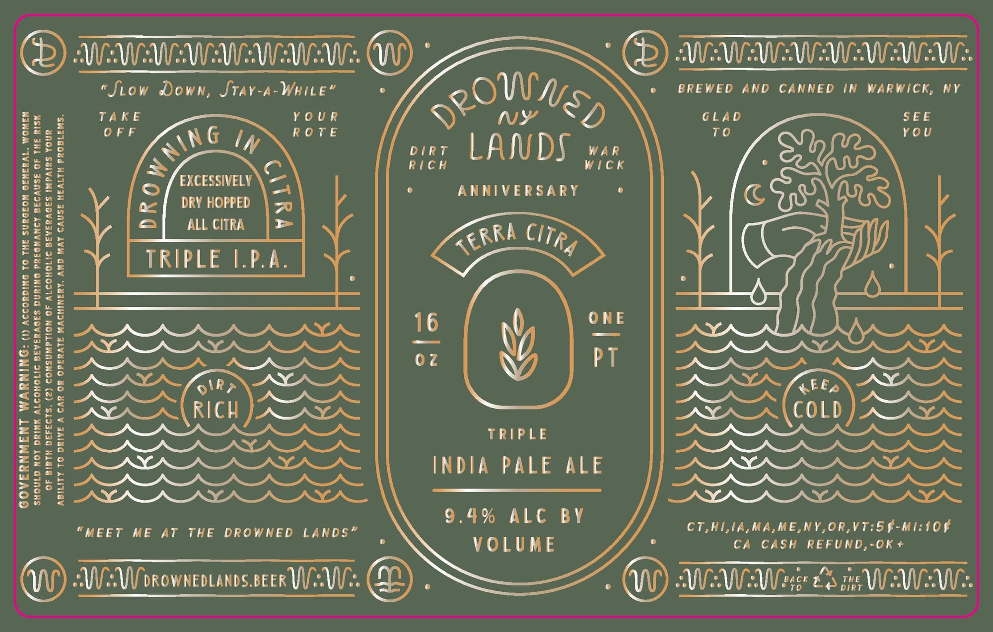 Terra Citra by Drowned Lands Brewing Co. - beer label