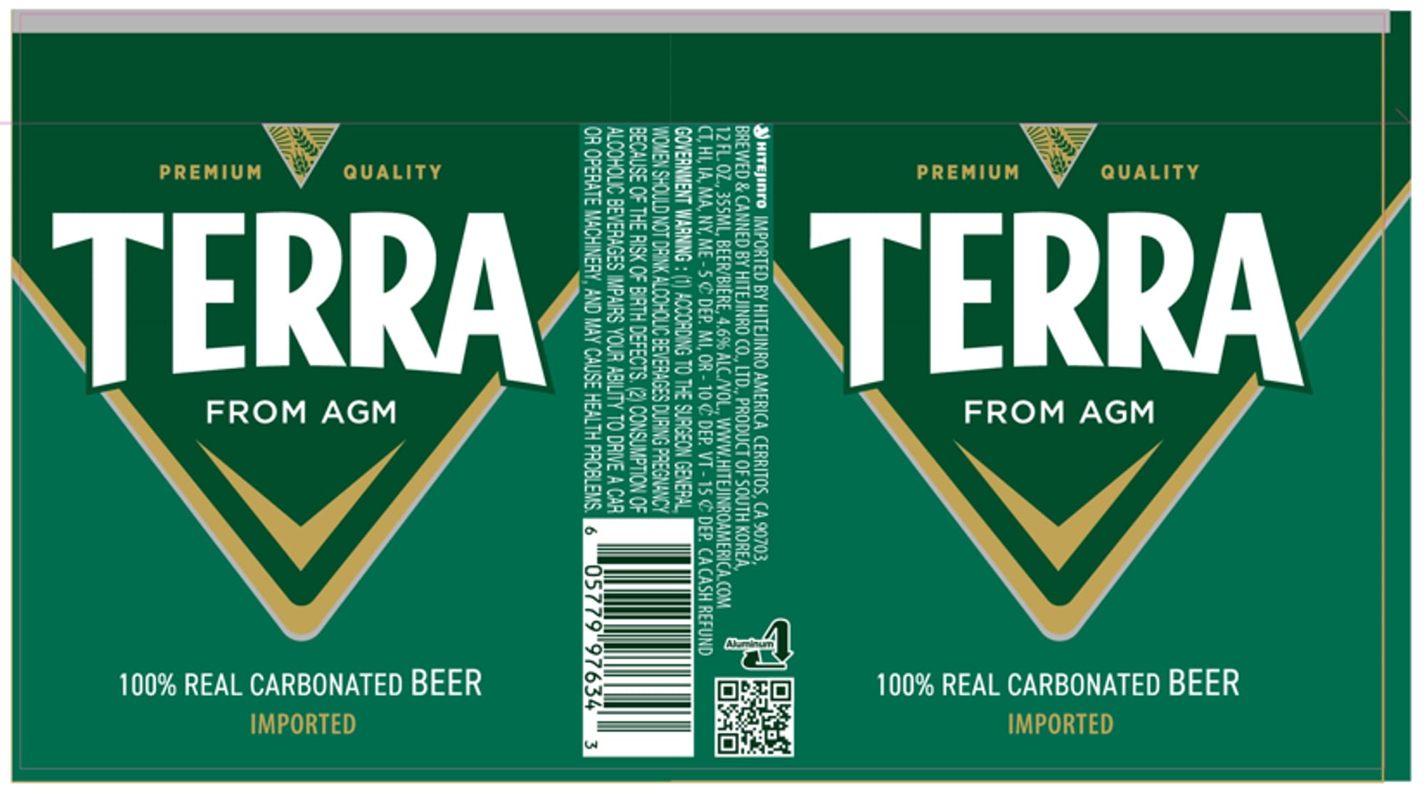 Terra by HiteJinro - beer label