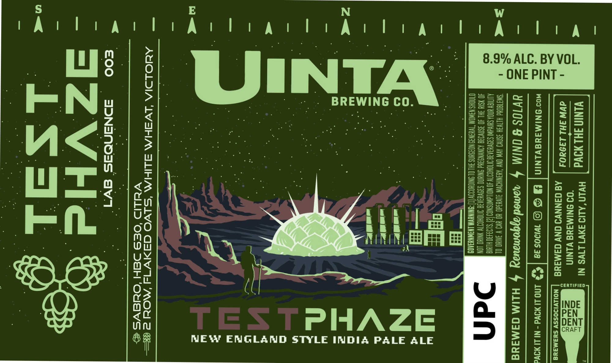 Testphaze by Uinta Brewing Co. - beer label