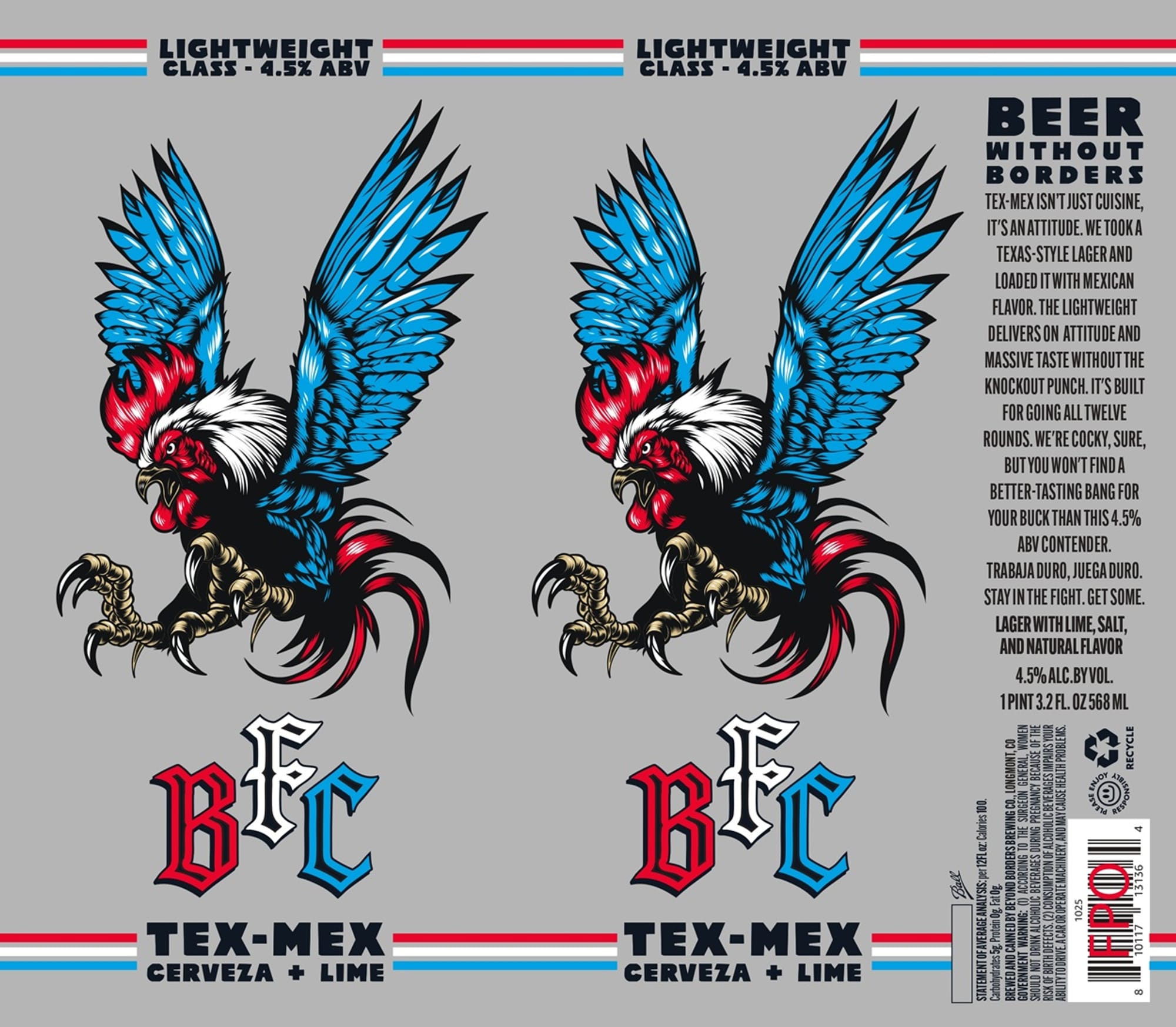 Tex-Mex Cerveza + Lime by Big Family Crafting - beer label