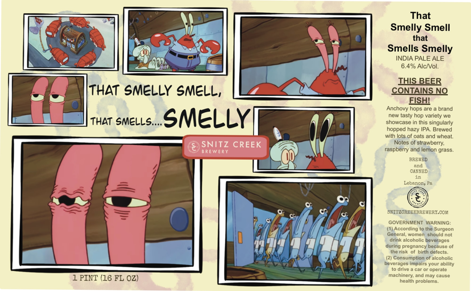 That Smelly Smell, That Smelly Smell by Snitz Creek Brewery - beer label