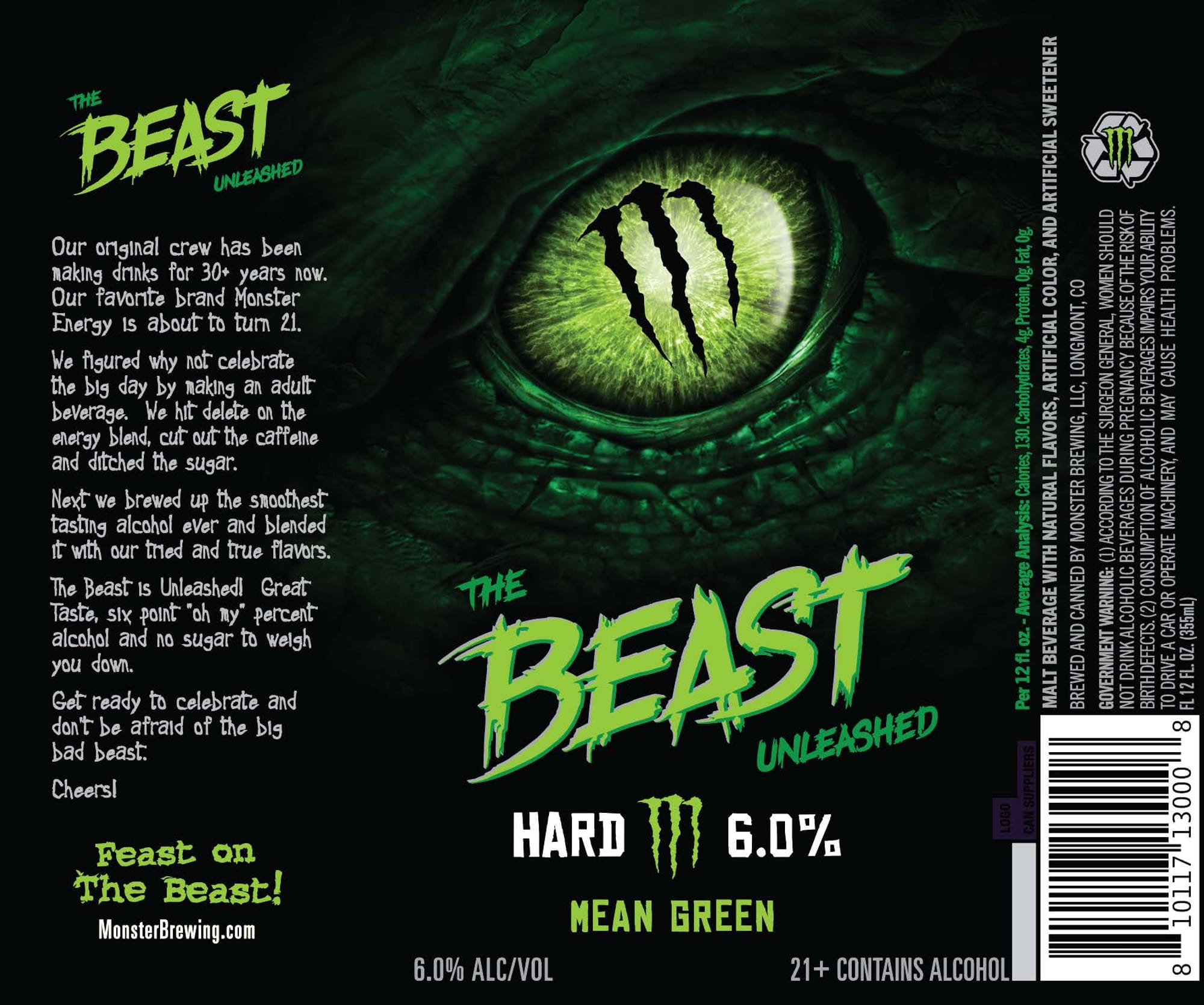 The Beast Unleashed by Monster Brewing - beer label