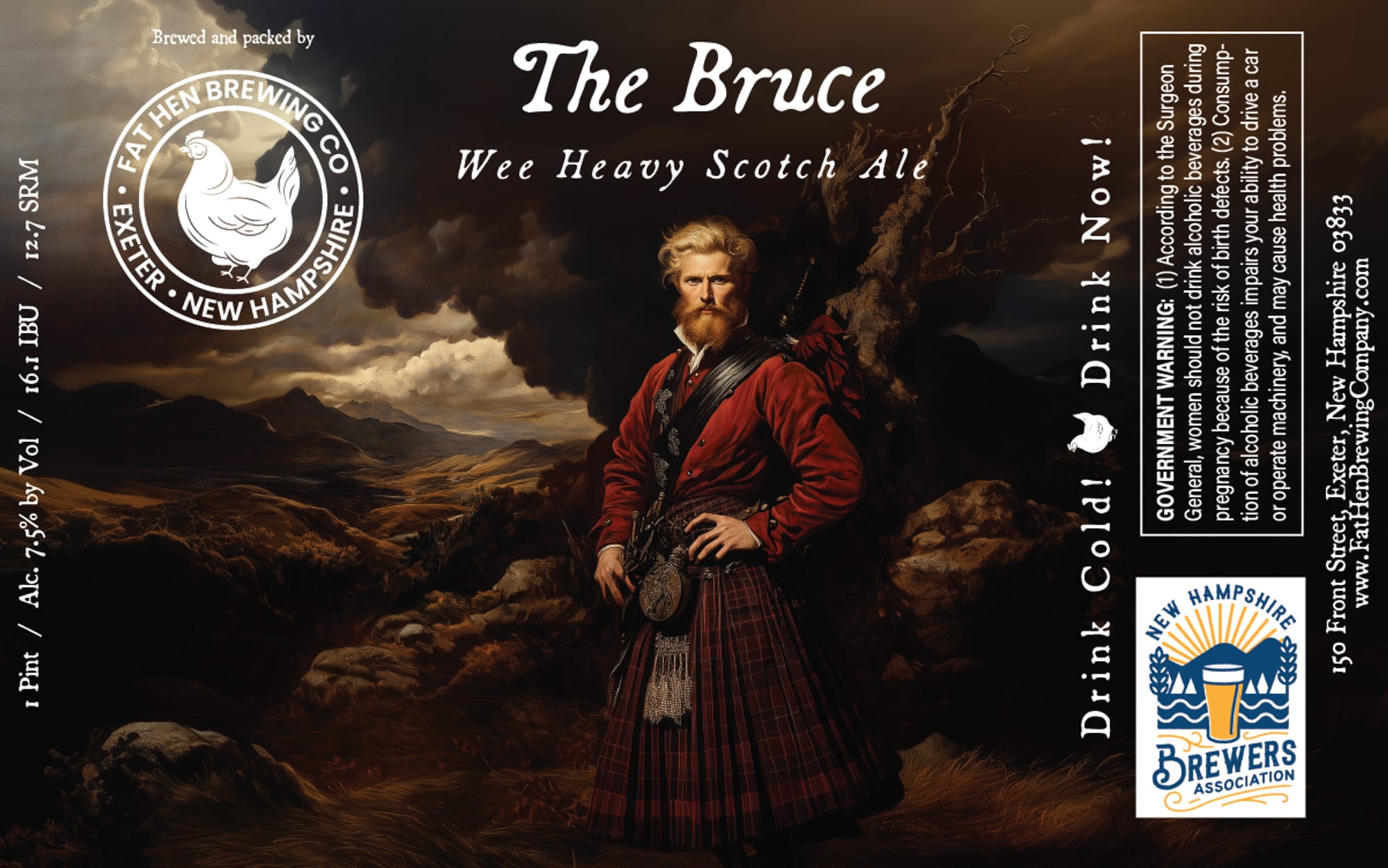 The Bruce by Fat Hen Brewing Co. - beer label