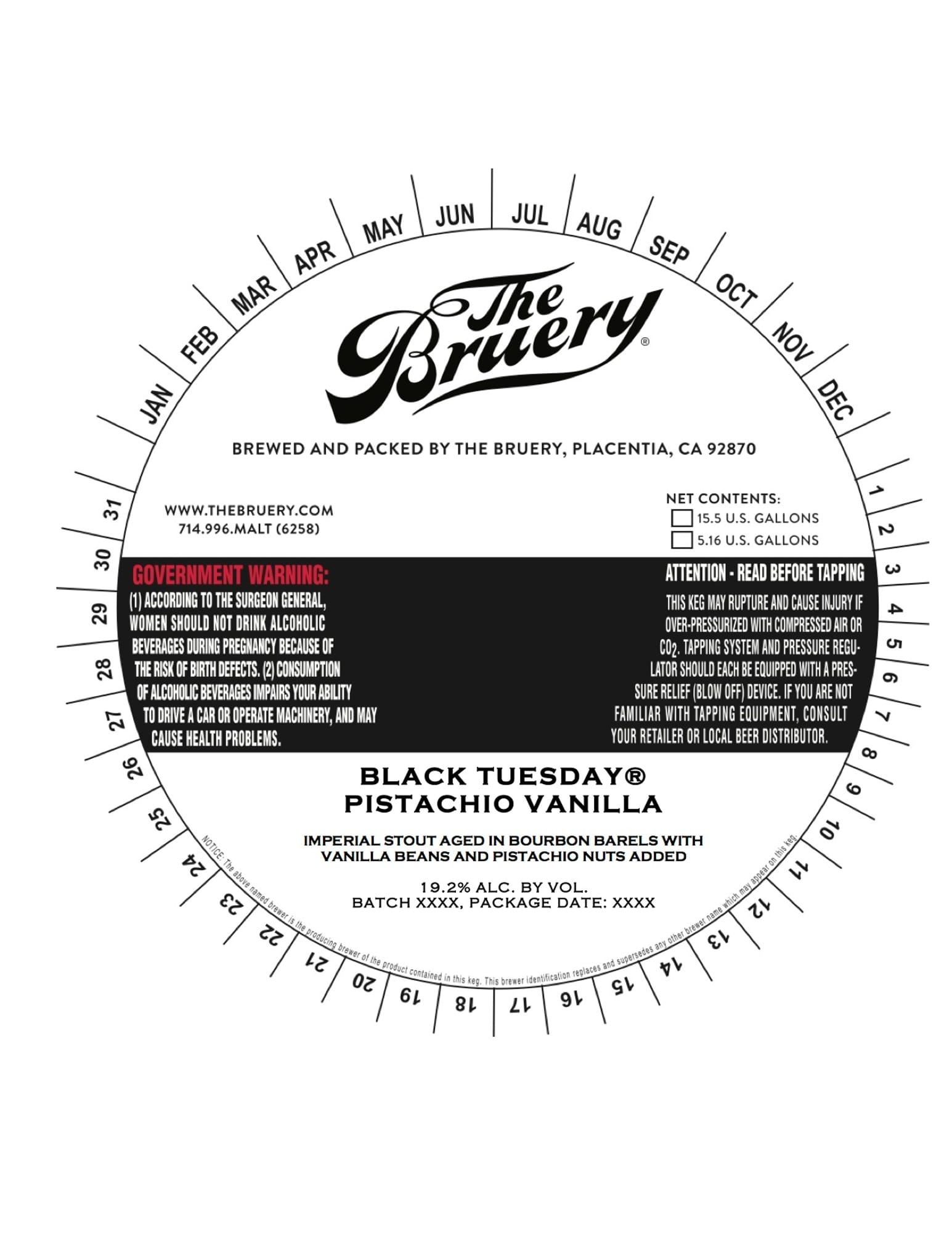 Black Tuesday® by The Bruery - beer label