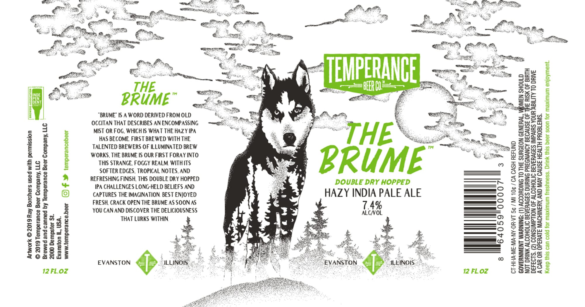 The Brume™ by Temperance Beer Co. - beer label