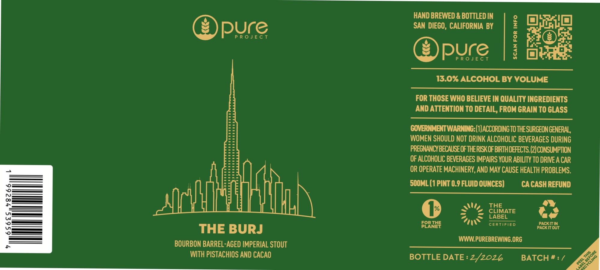 The Burj by Pure Project - beer label