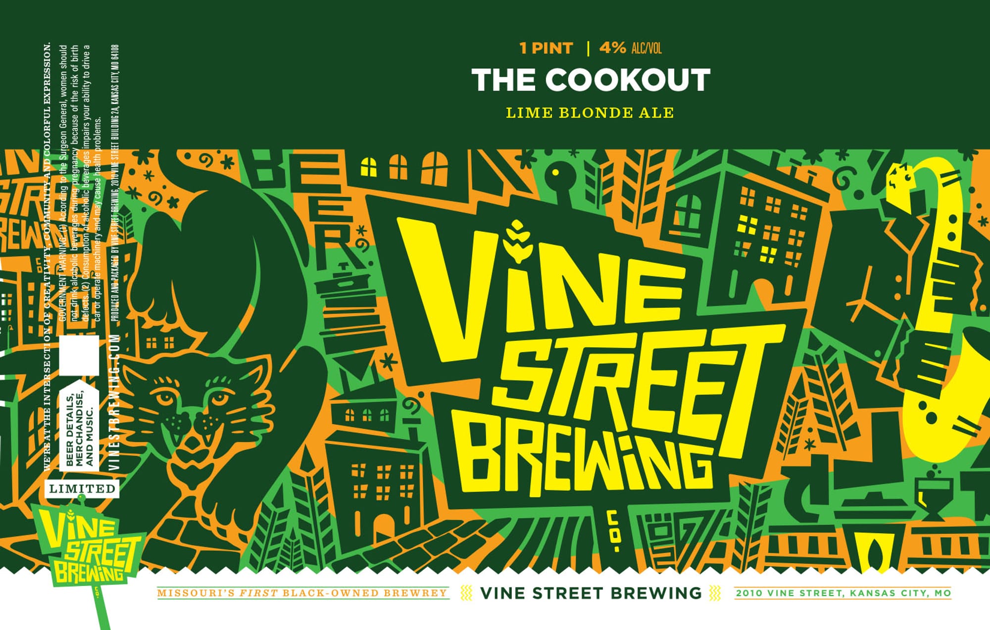 The Cookout by Vine Street Brewing - beer label